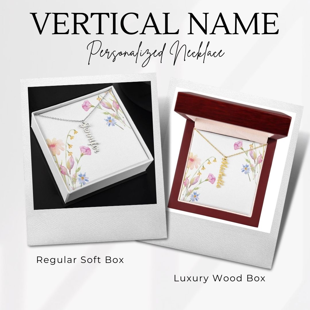 Personalized Vertical Name Necklace