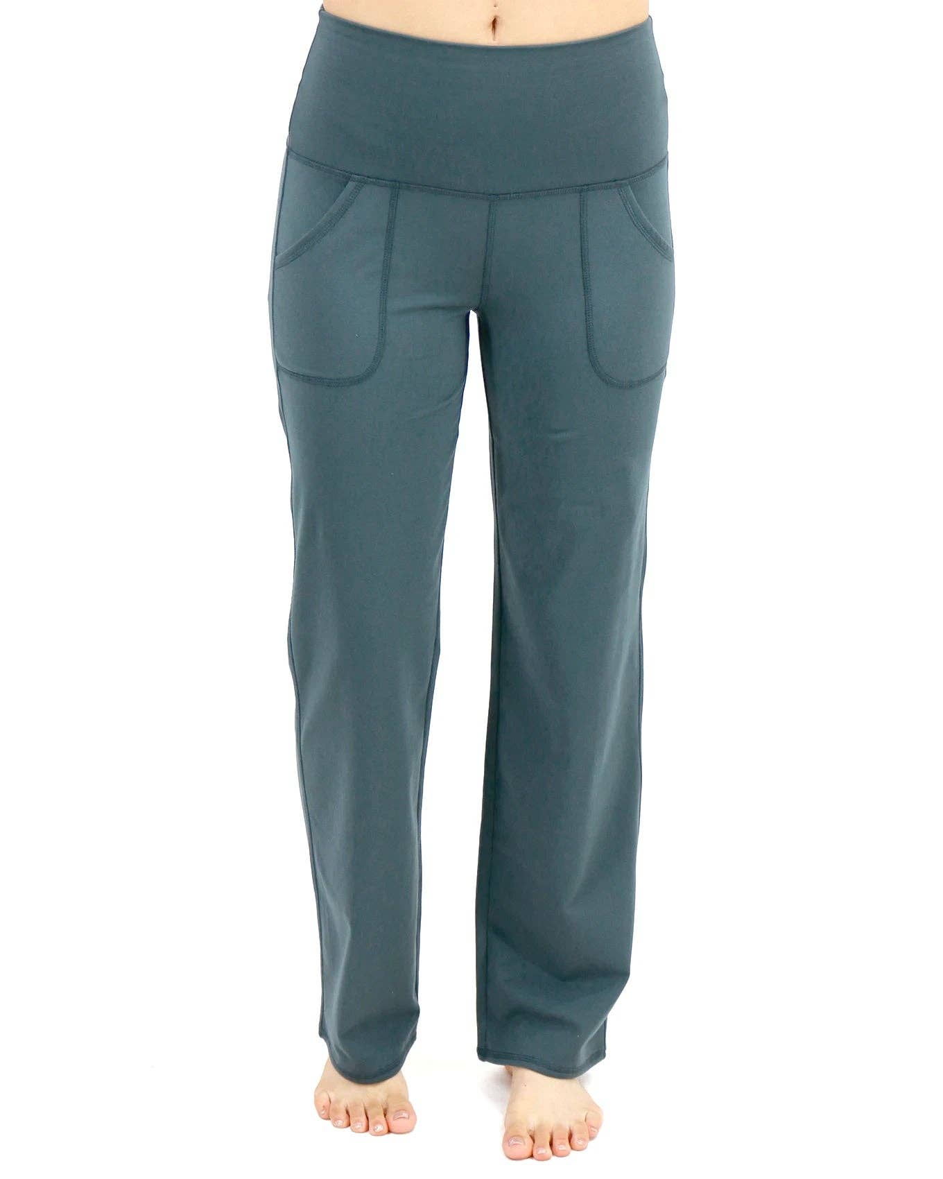 Fleece Lined Straight Leg Lounge Pants SPRUCE GREEN