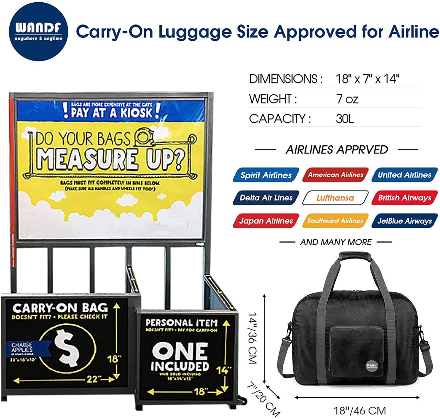 Travel Duffel Bag 18 Inch/30 L