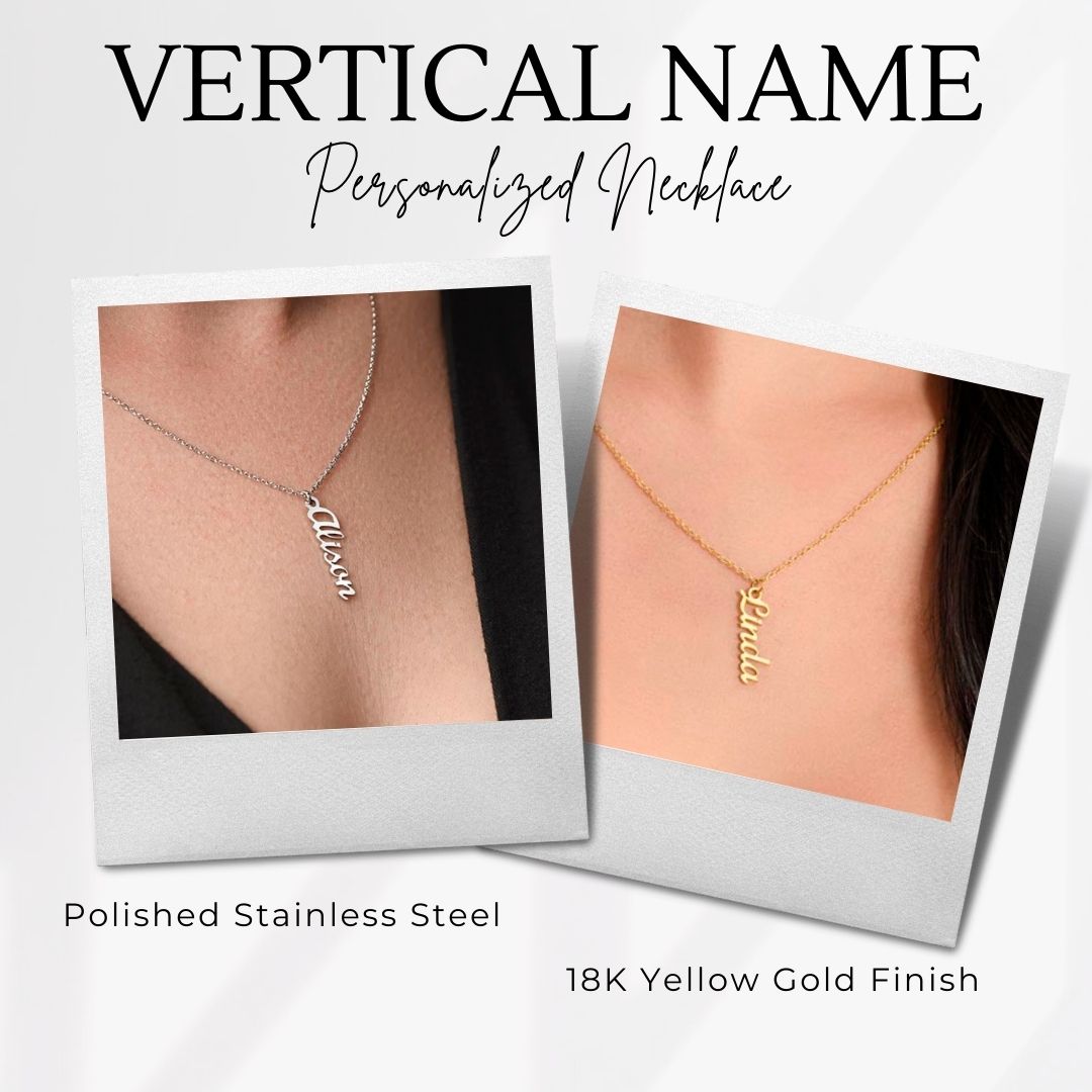 Personalized Vertical Name Necklace