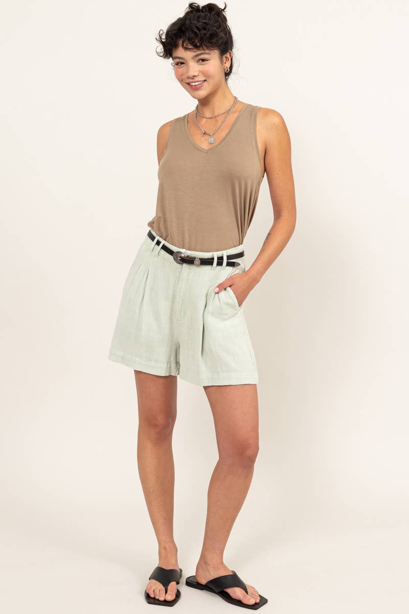 V-Neck Tank Top MOCHA