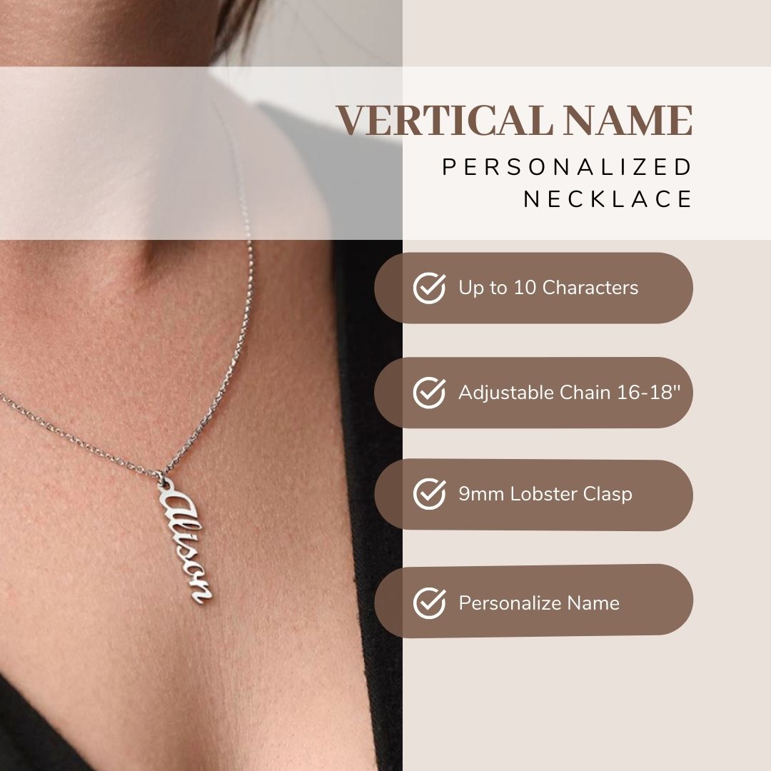 Personalized Vertical Name Necklace