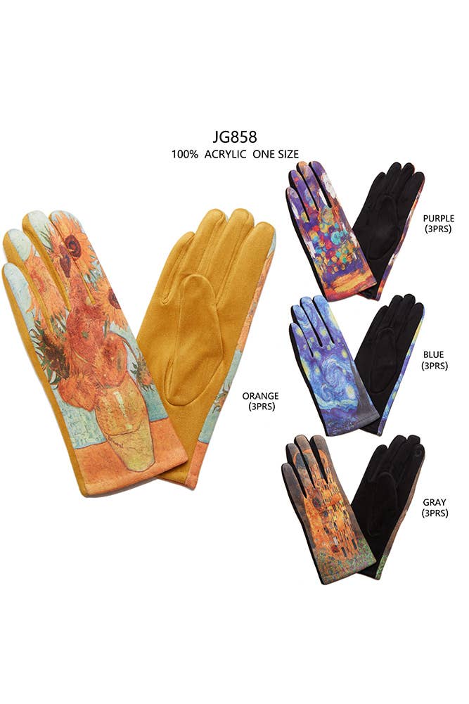 Painting Design Touch Gloves