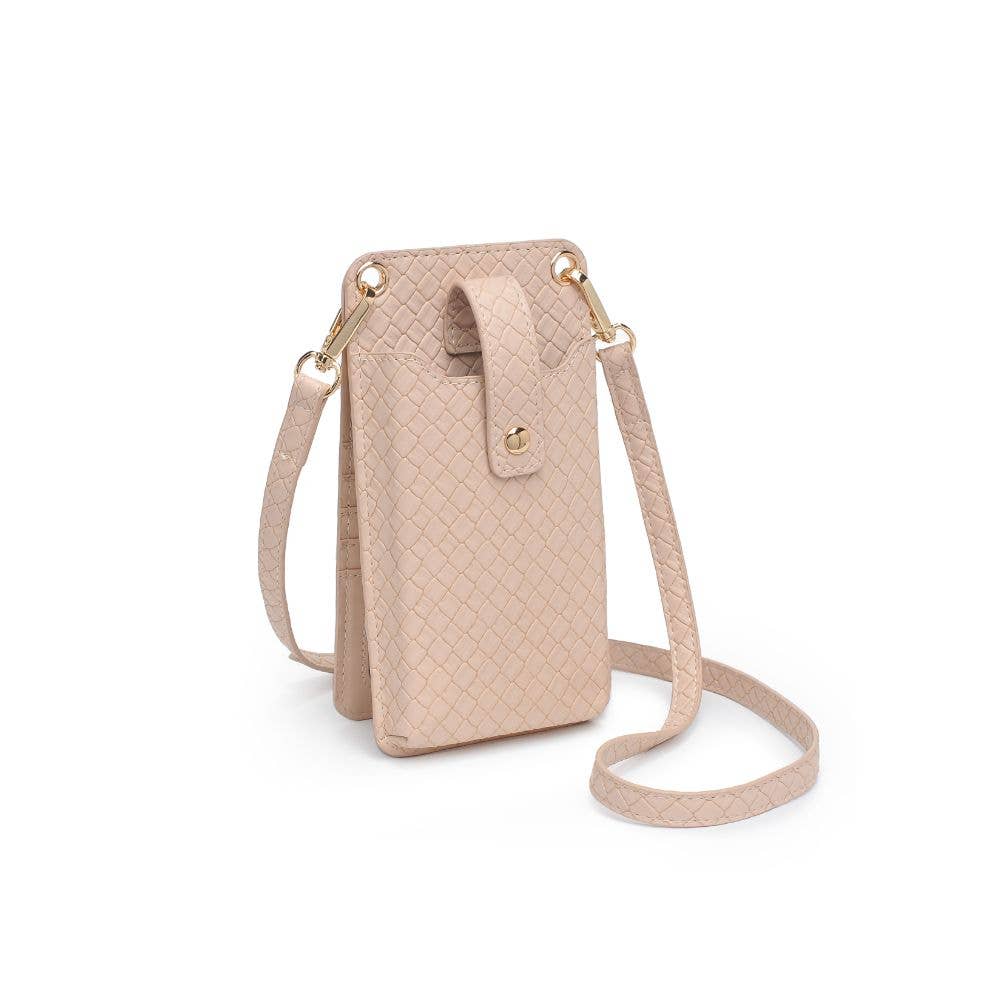 Woven Cell Phone Crossbody NATURAL