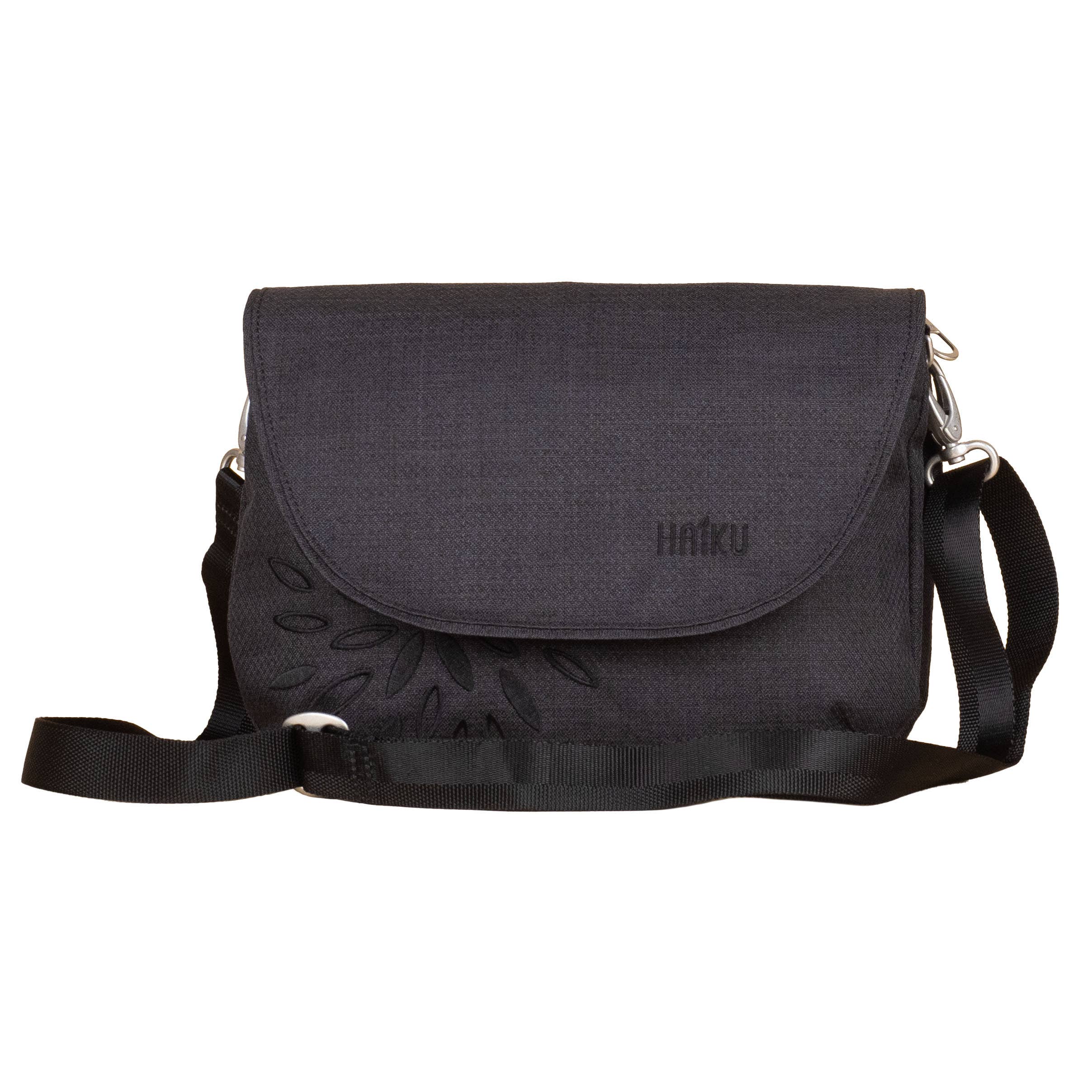 Bliss Saddle Bag: Black in Bloom