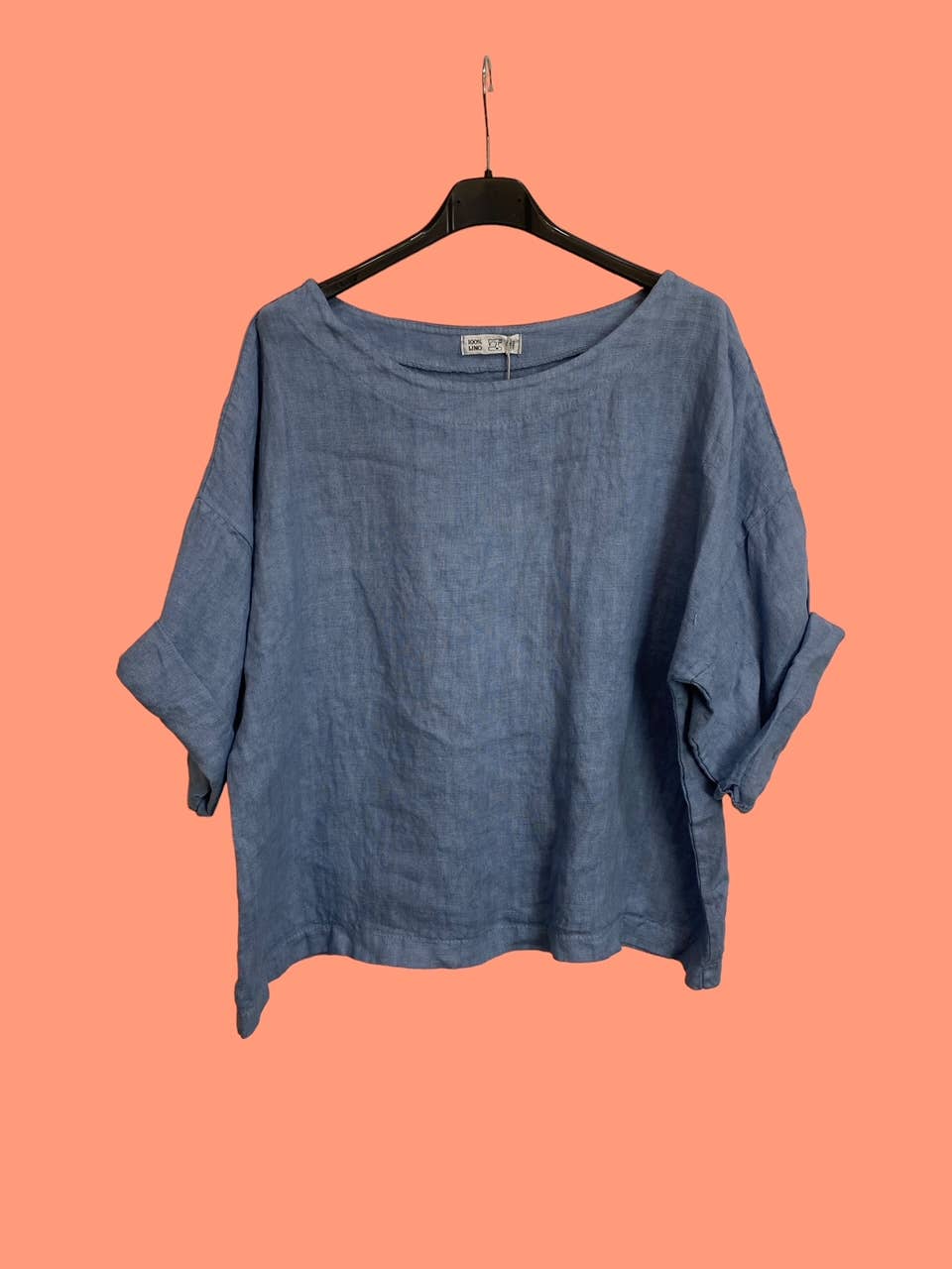 Linen Round Neck Short Sleeve Top