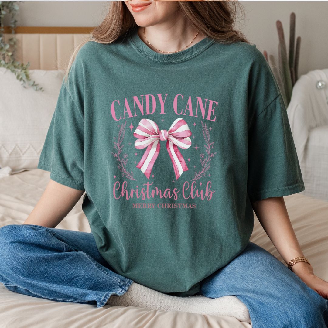 Candy Cane Club Unisex garment-dyed heavyweight t-shirt