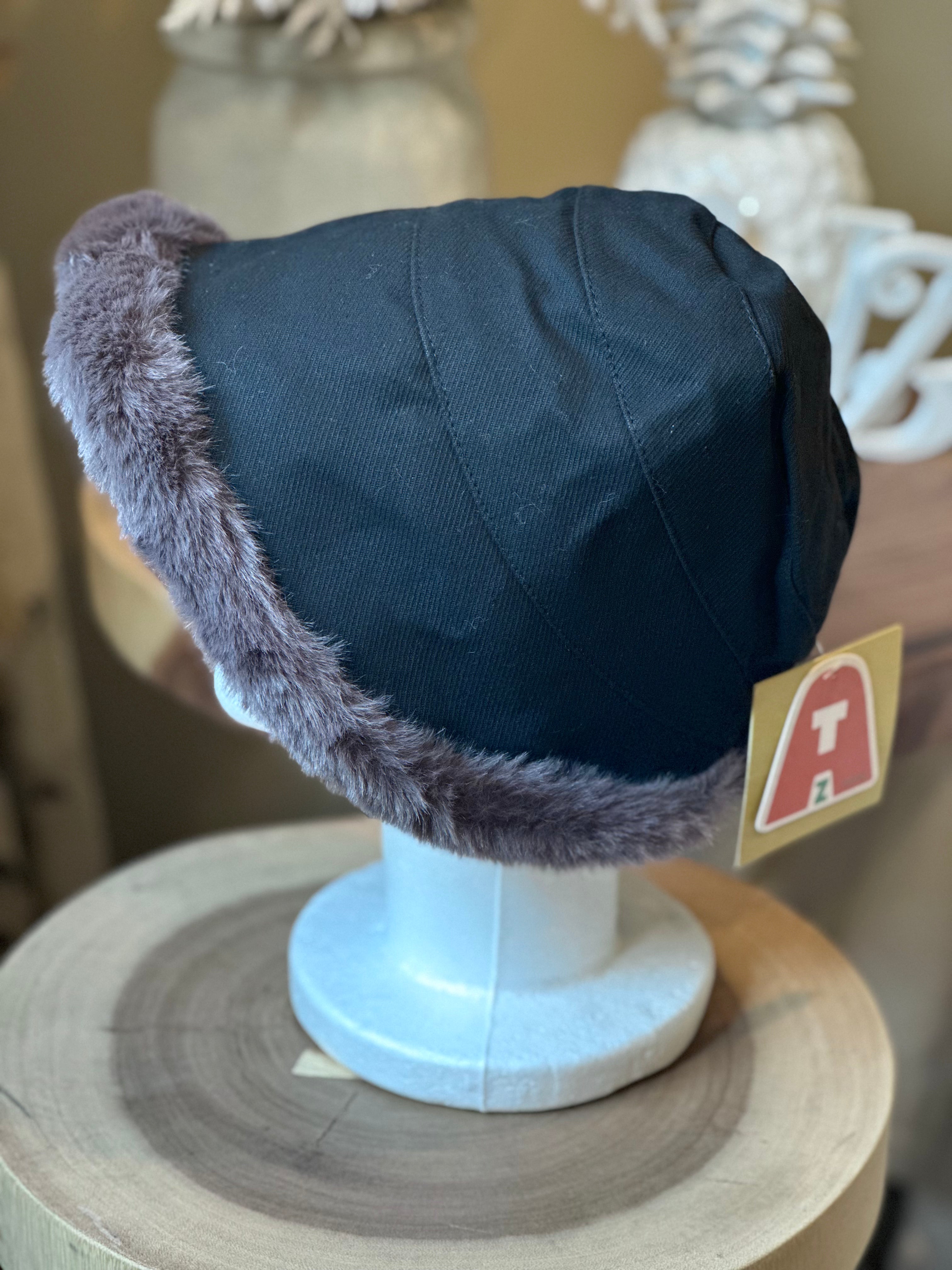 Winter Furry Bucket Hat BLACK