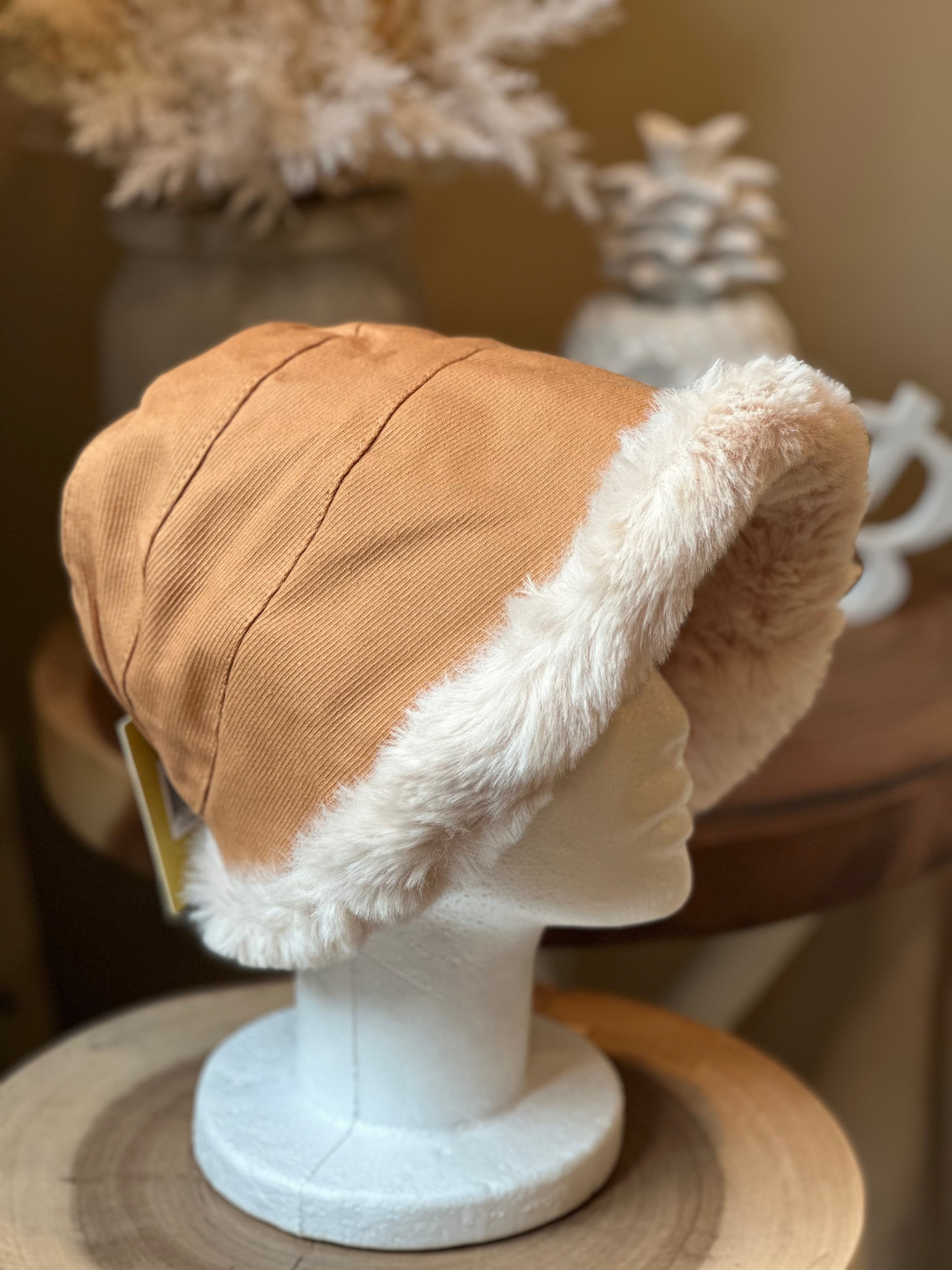 Winter Furry Bucket Hat CAMEL