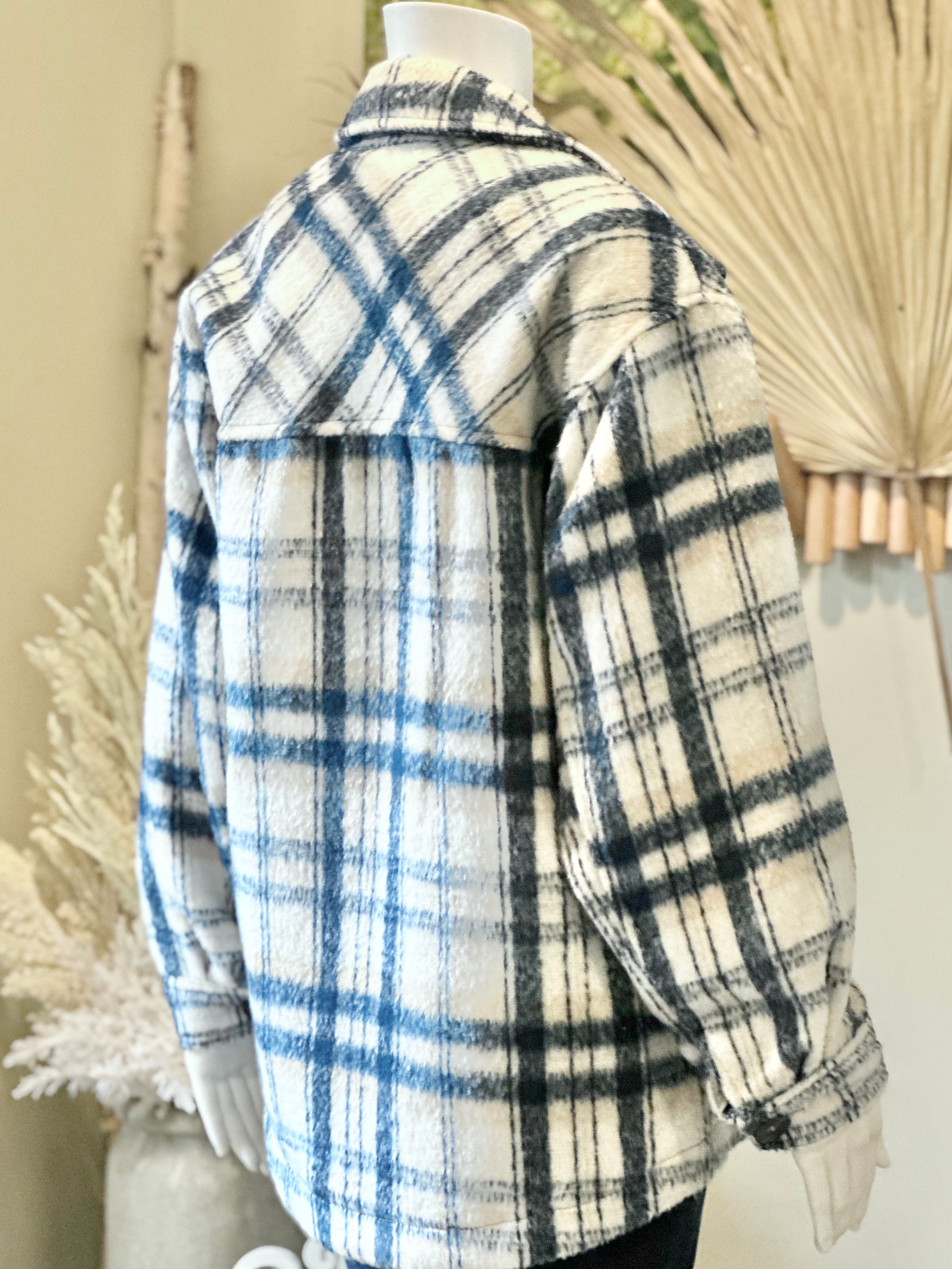 Plaid Brushed Flannel Shacket