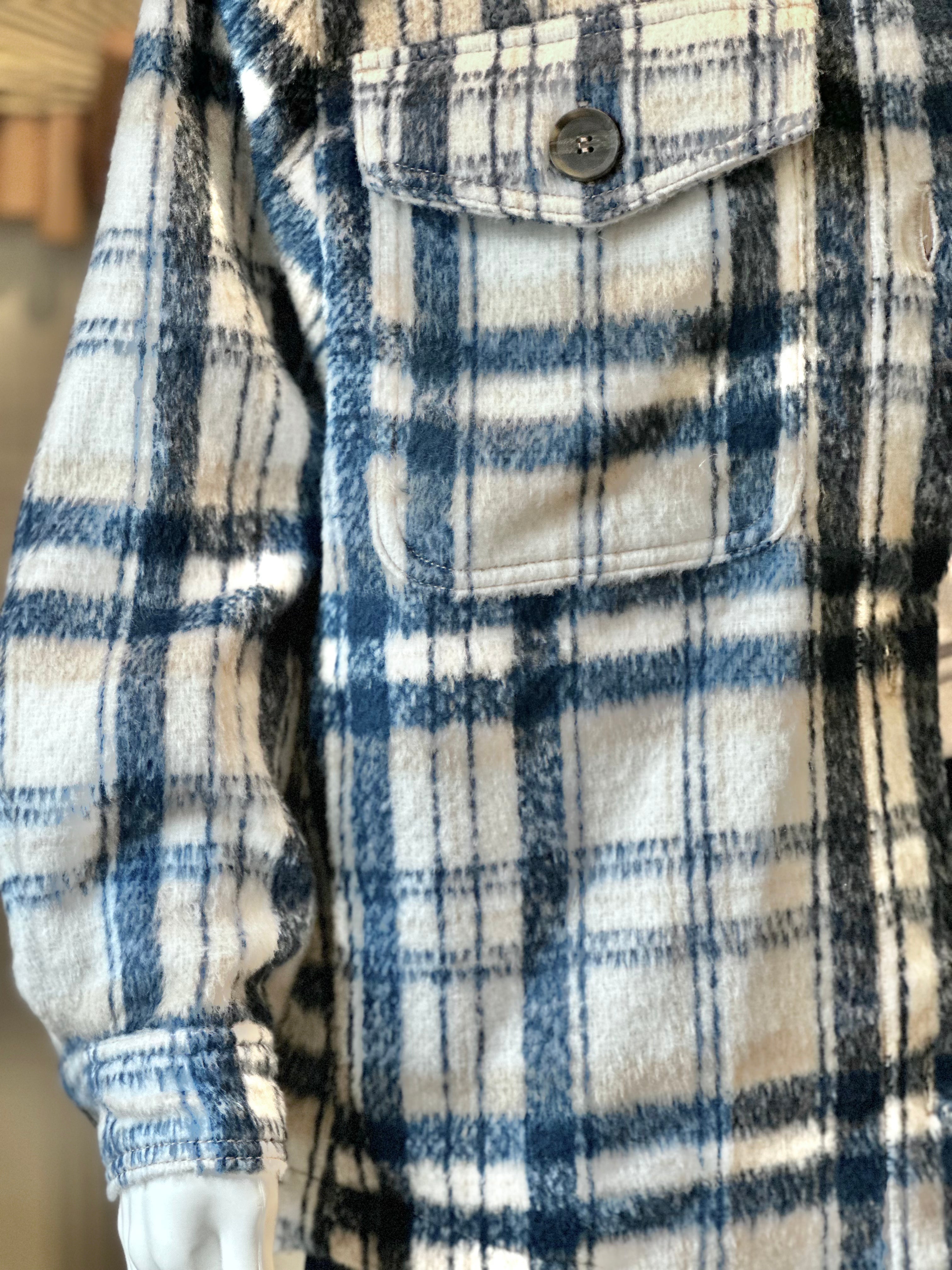 Plaid Brushed Flannel Shacket