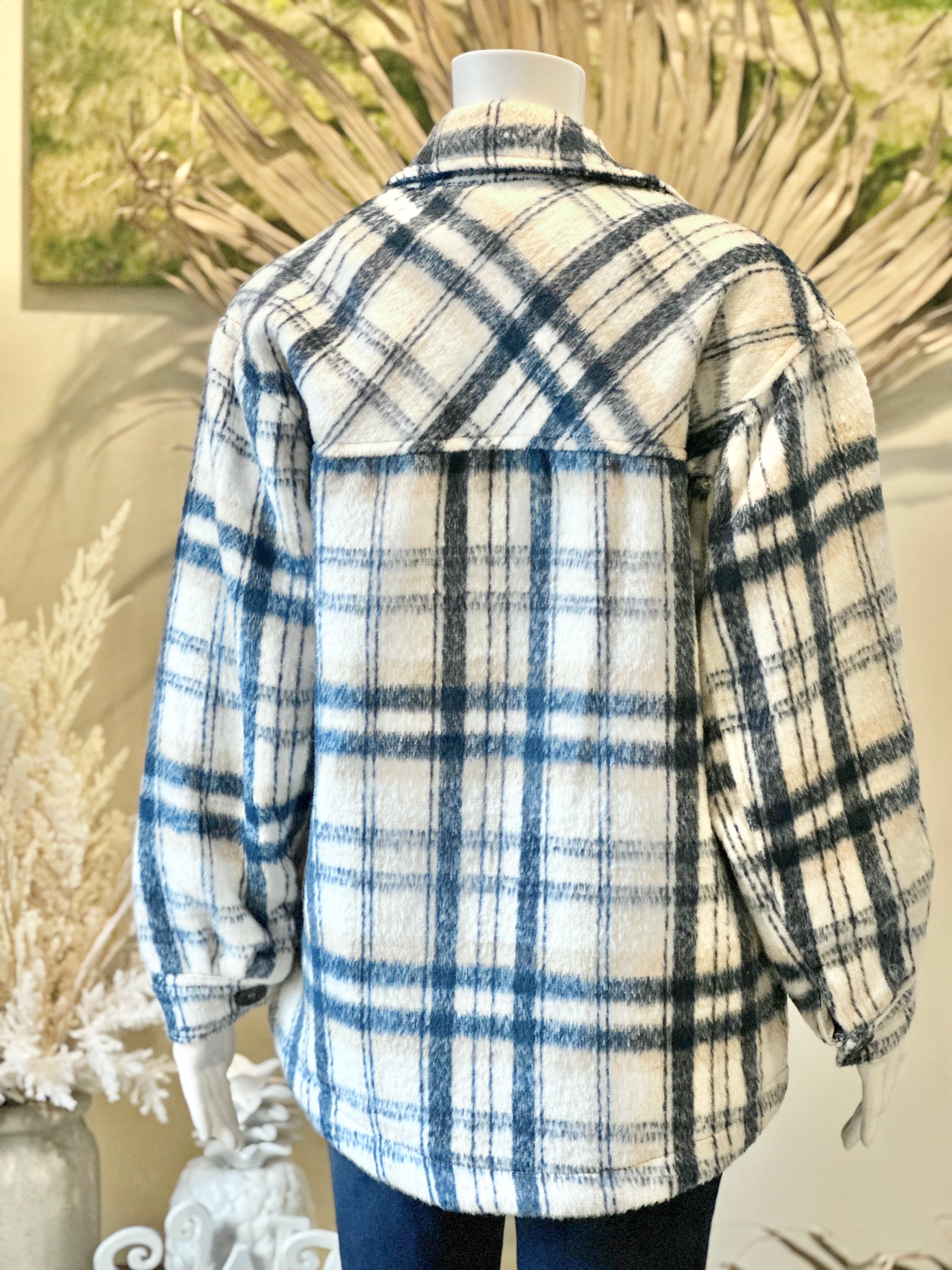 Plaid Brushed Flannel Shacket