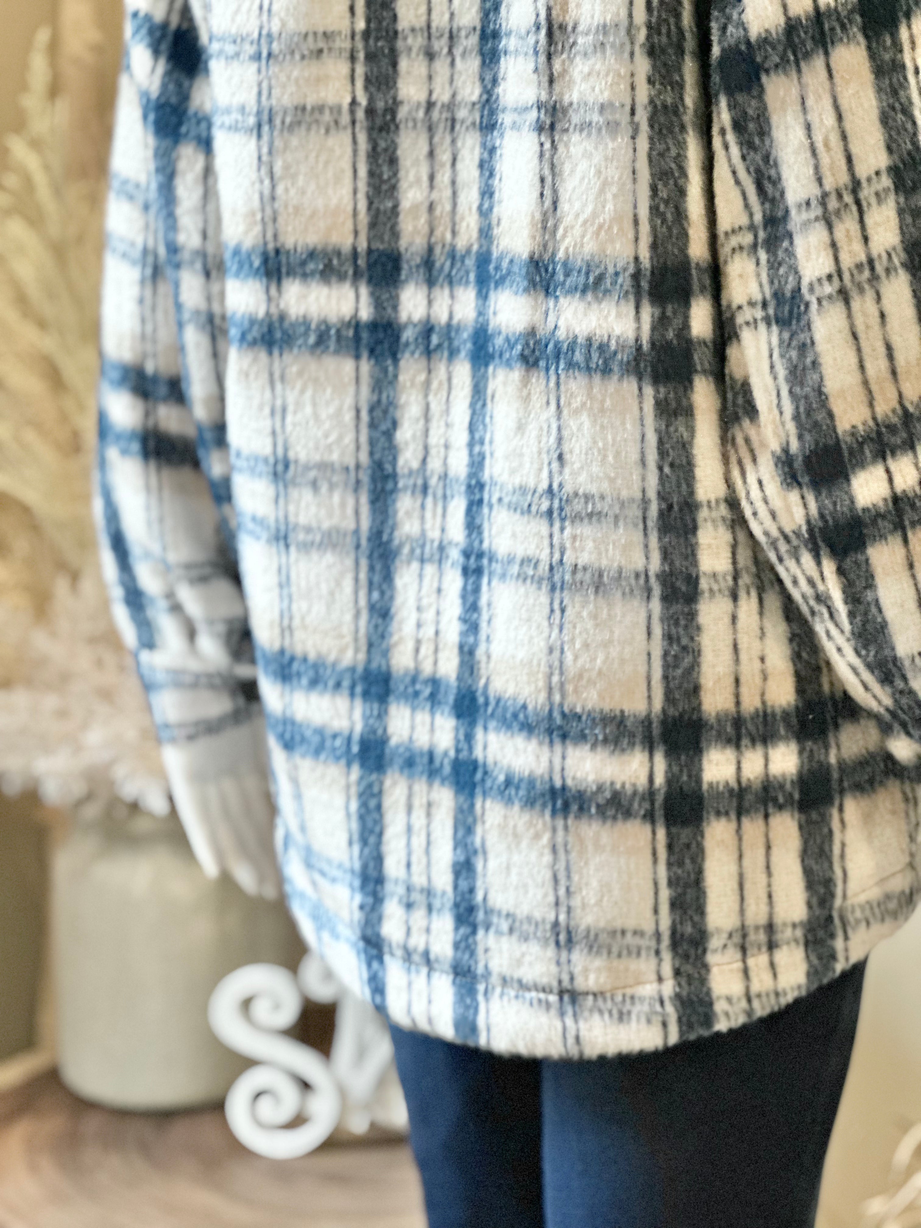 Plaid Brushed Flannel Shacket