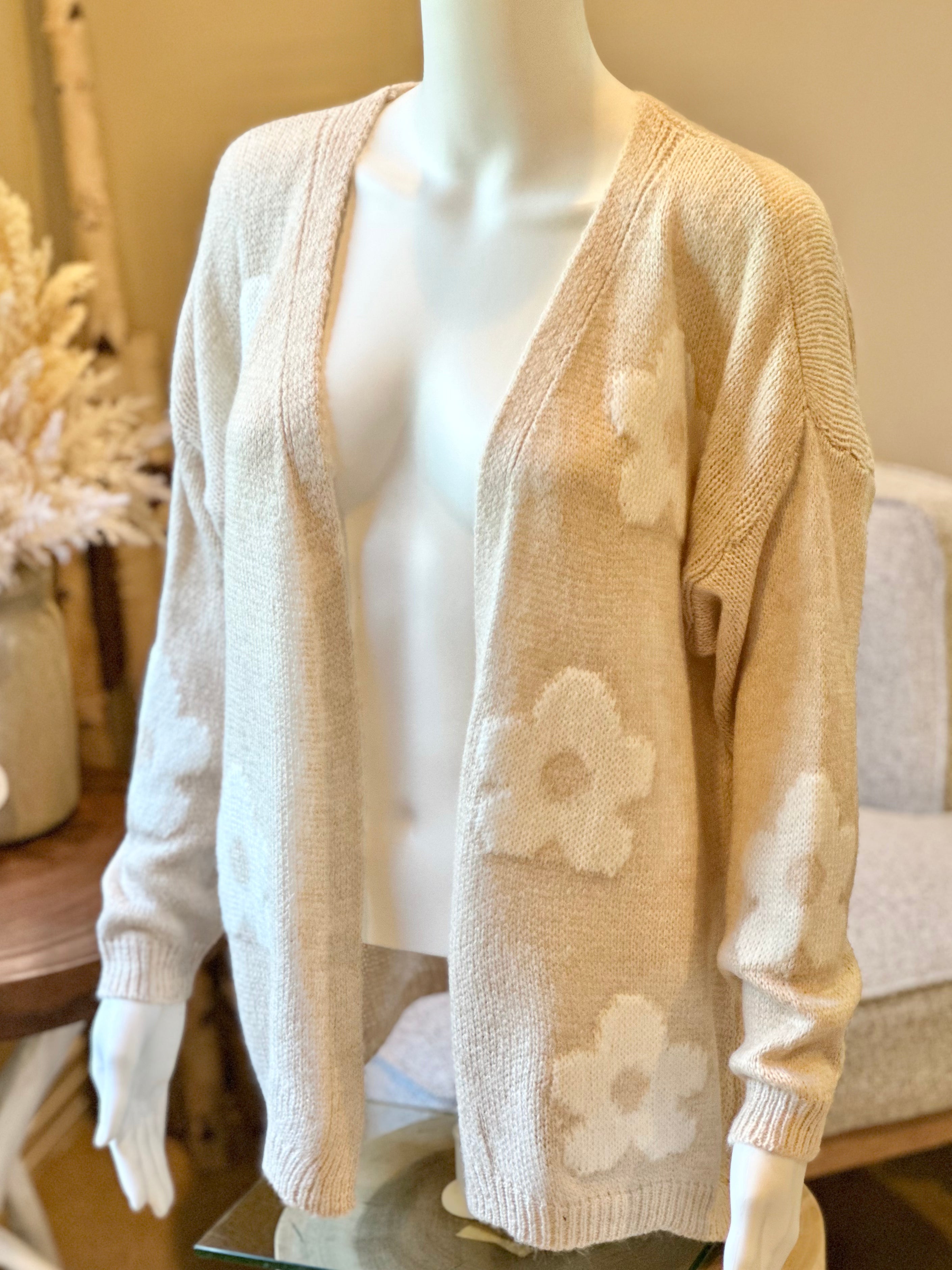 Floral Light Knit Cardigan