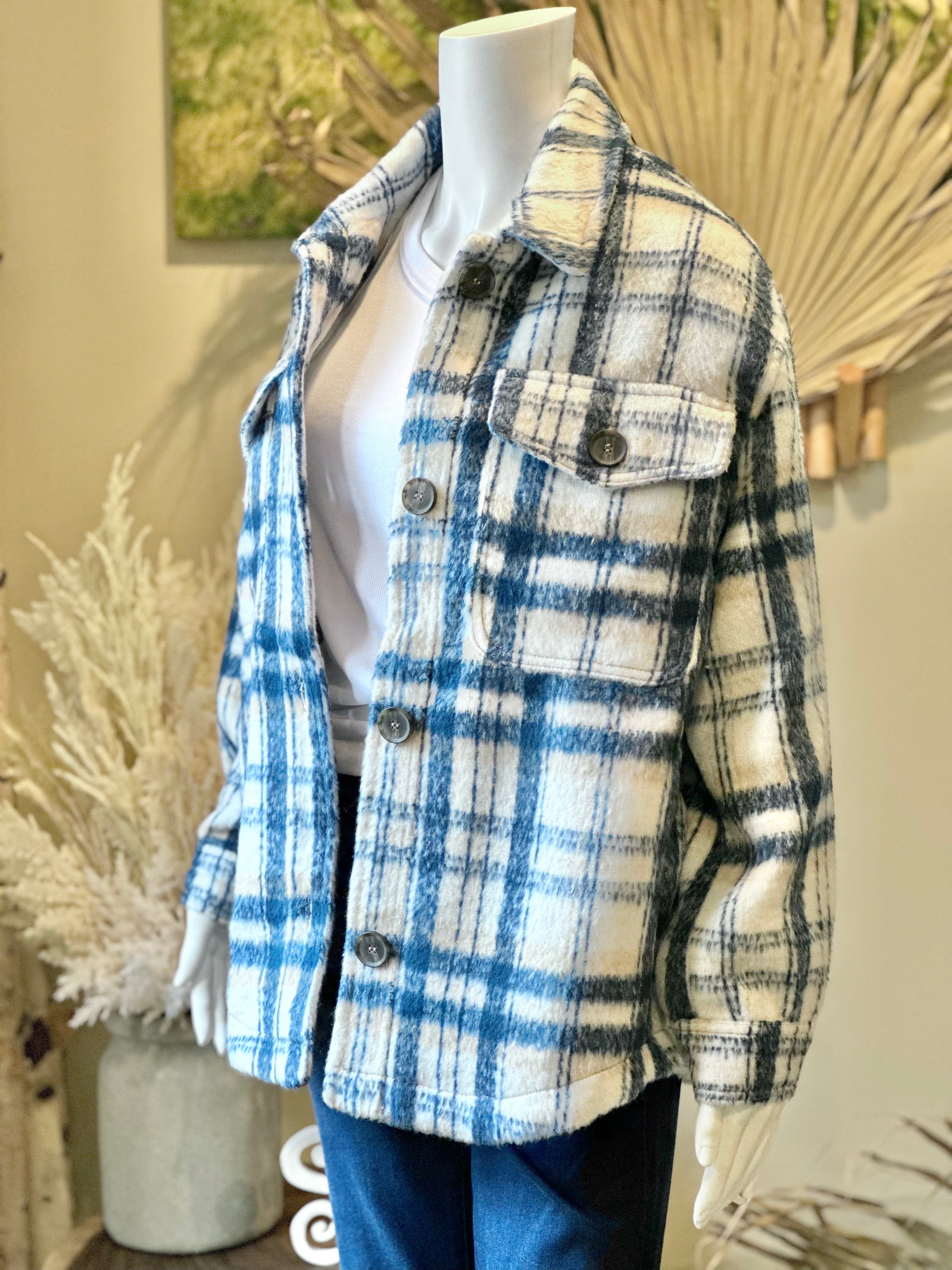 Plaid Brushed Flannel Shacket