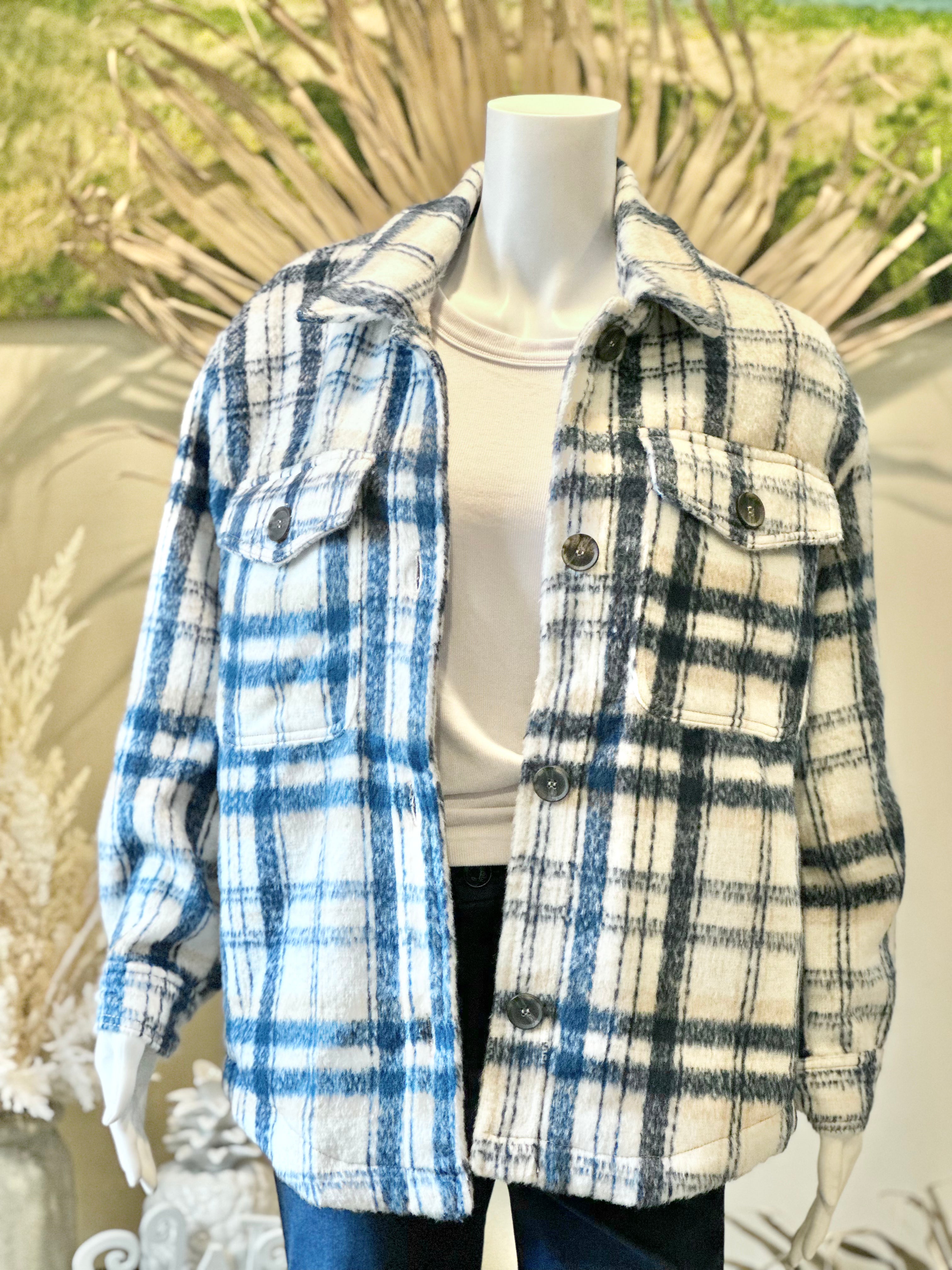 Plaid Brushed Flannel Shacket