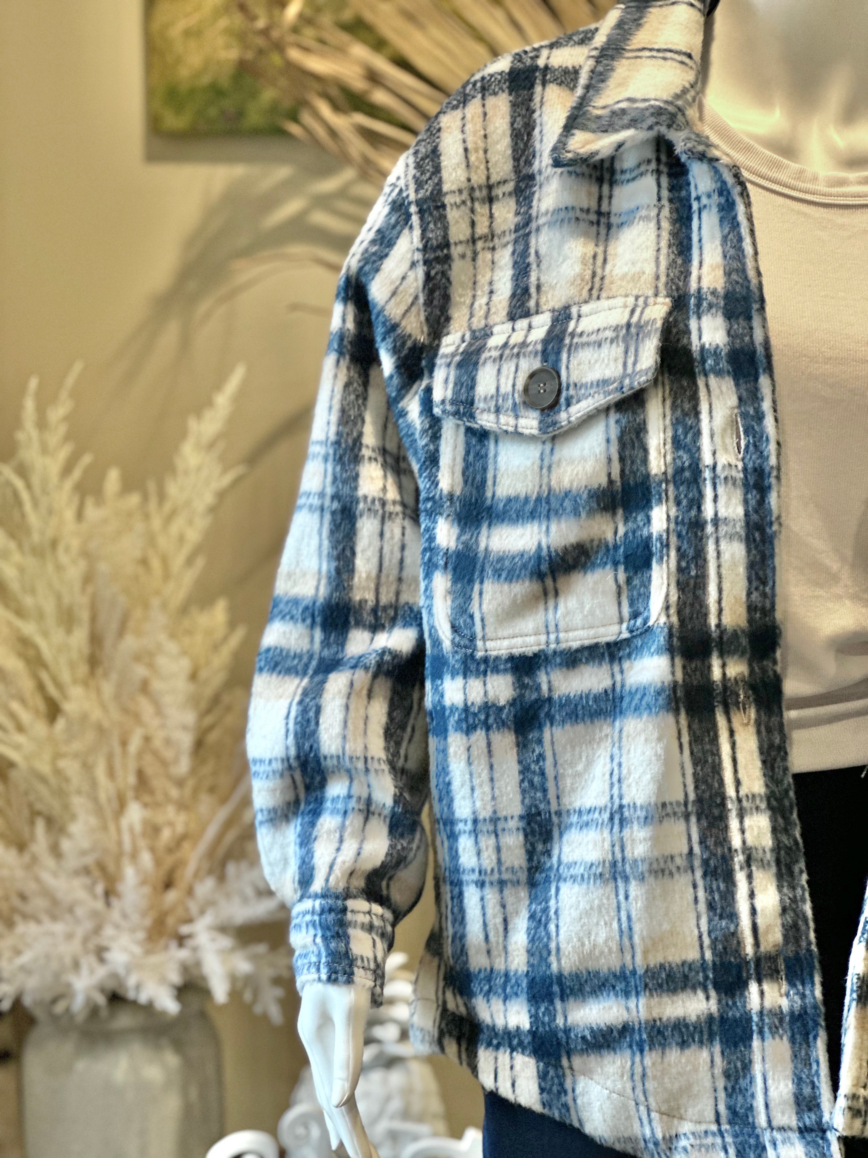 Plaid Brushed Flannel Shacket