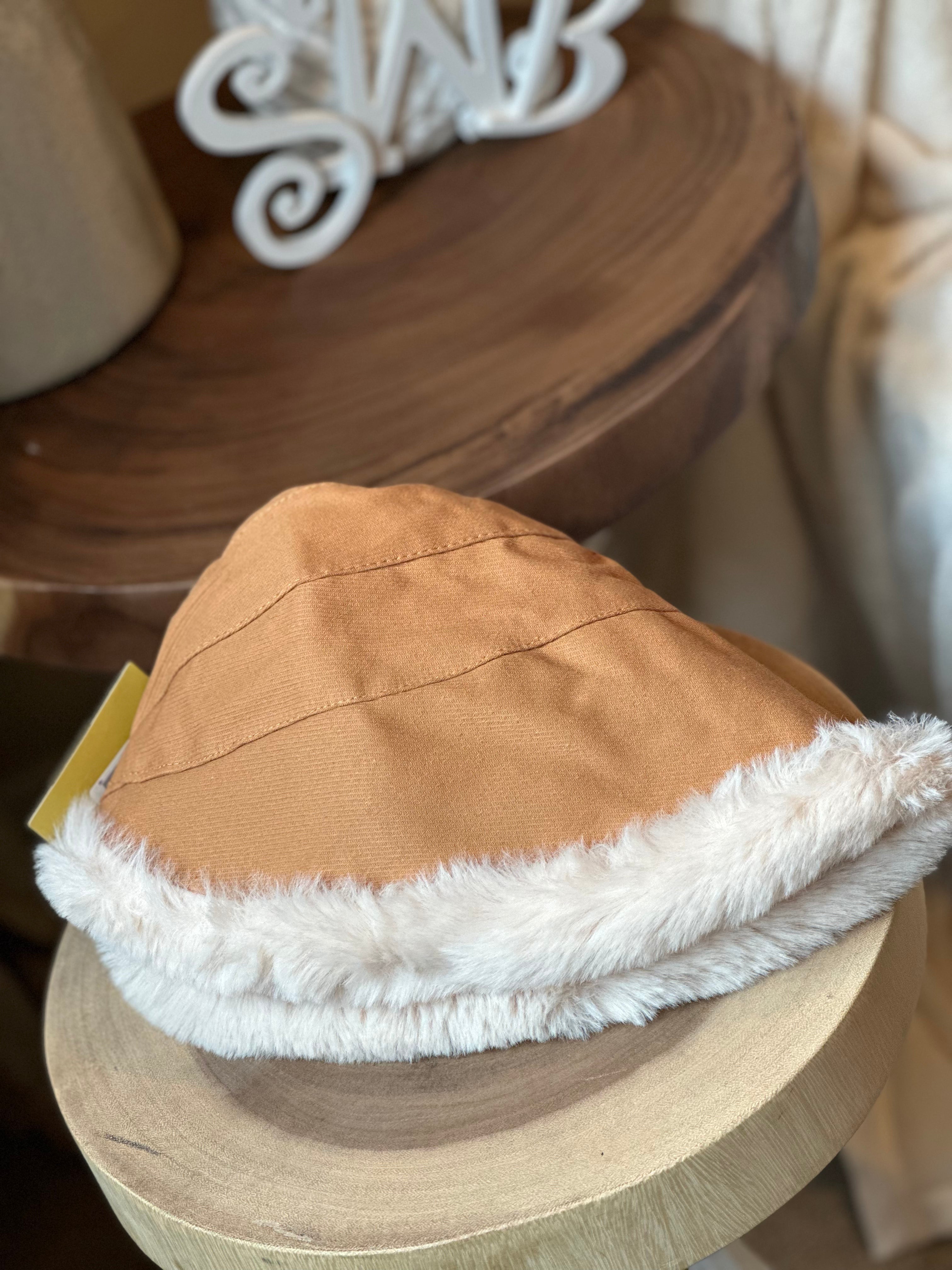 Winter Furry Bucket Hat CAMEL