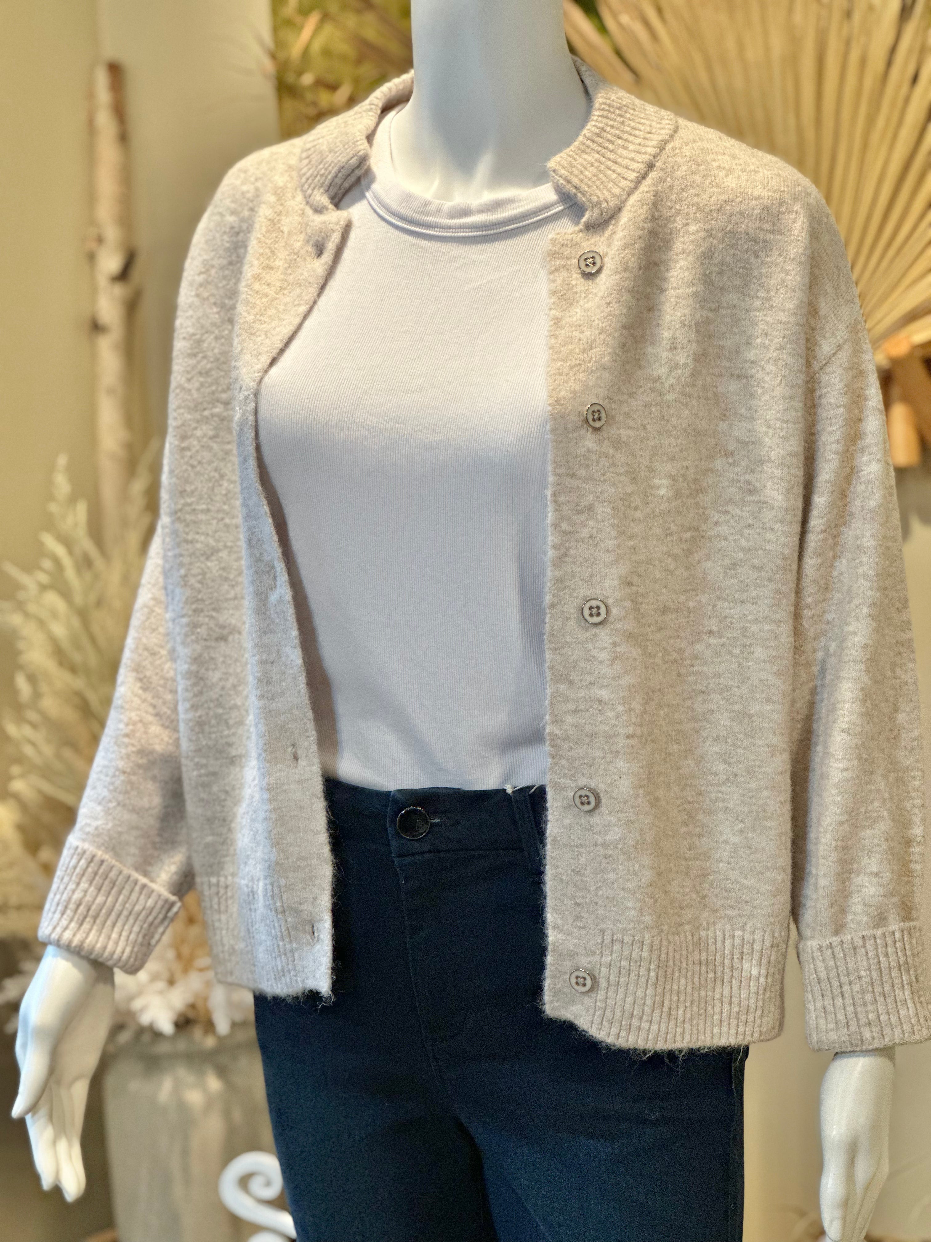 Button Up Knit Cardigan CREAM