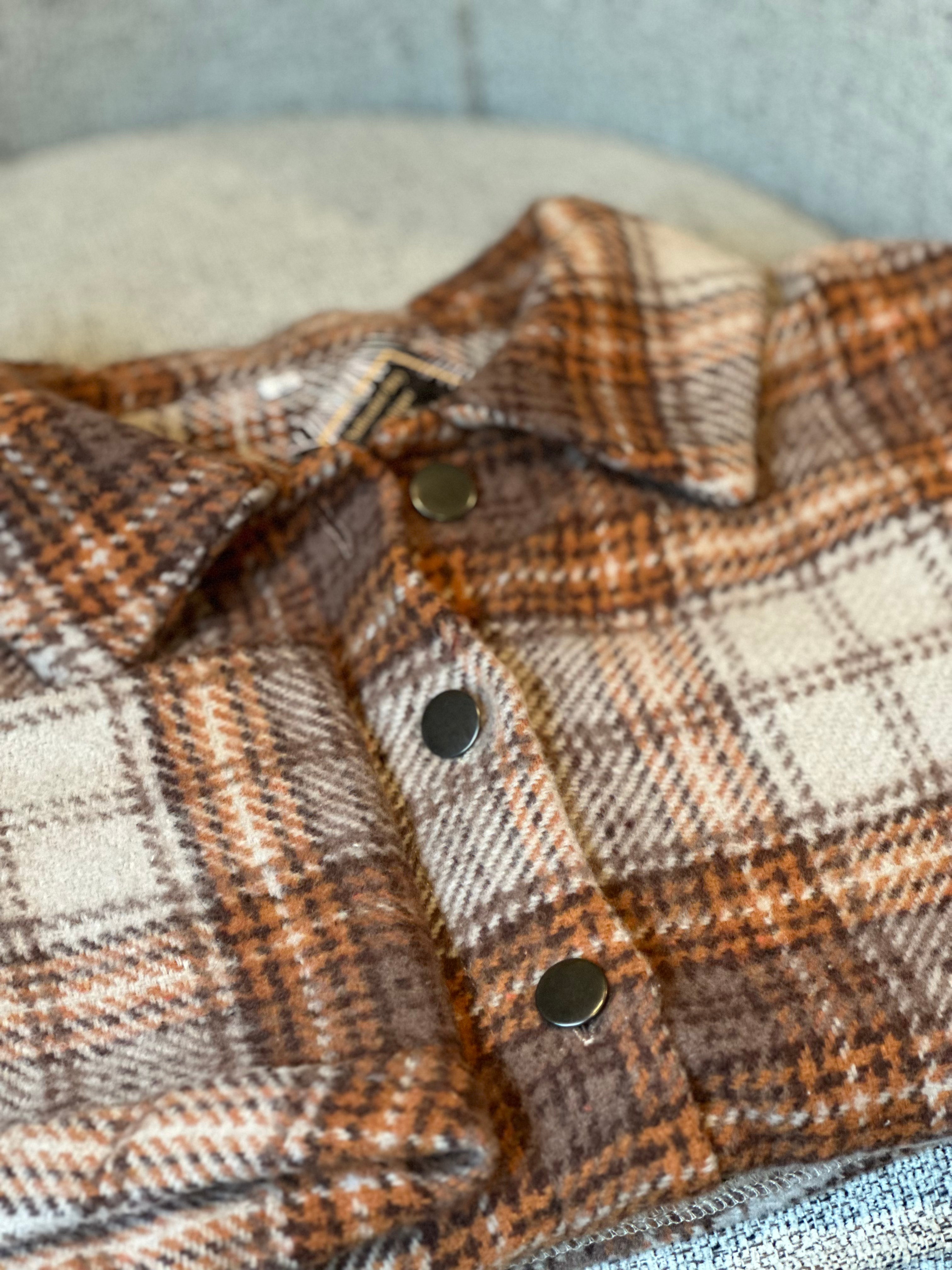 Plaid Shacket Lightweight BROWN