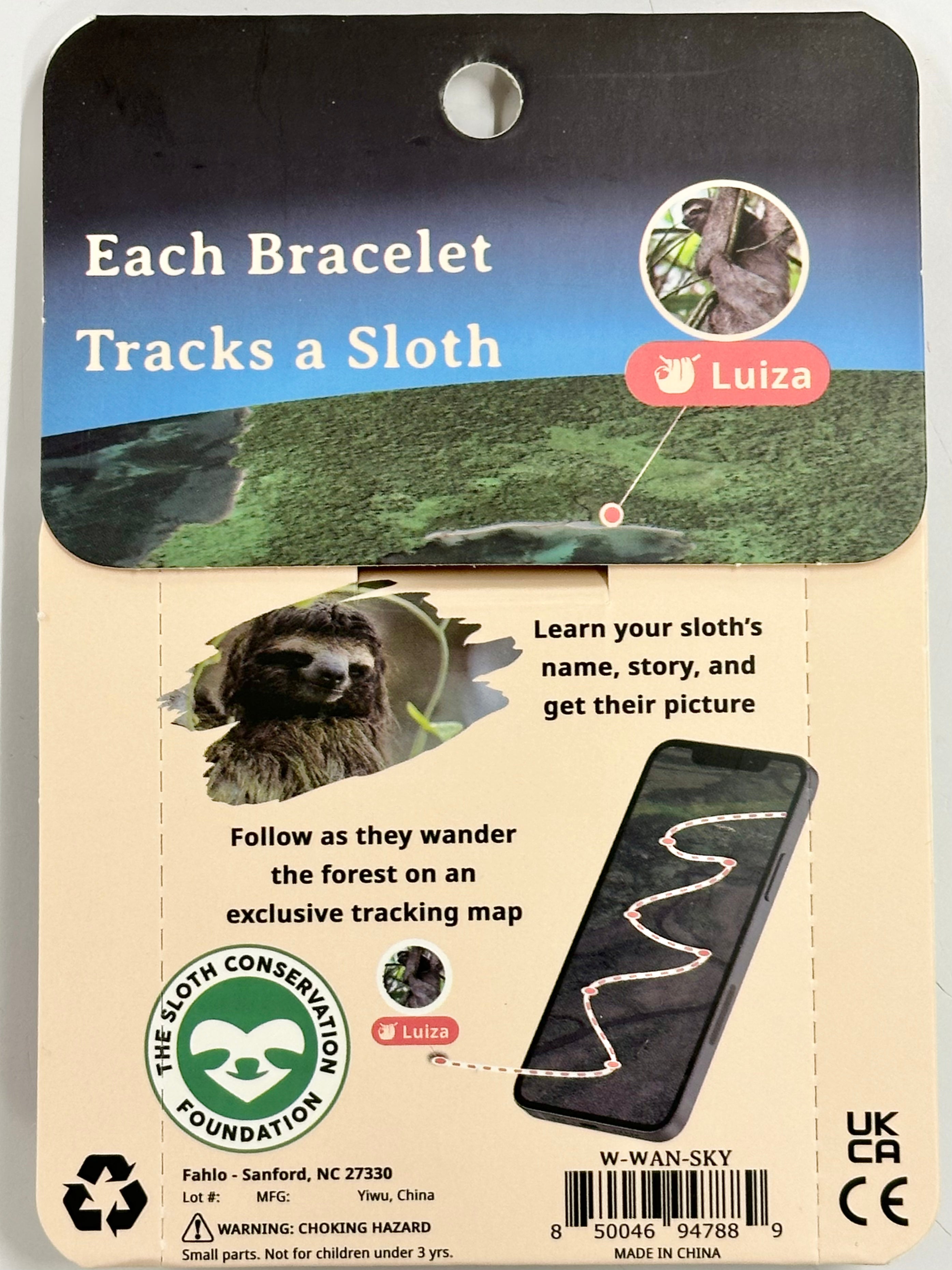 Sloth Tracker Bracelet WANDER-Sky Stone