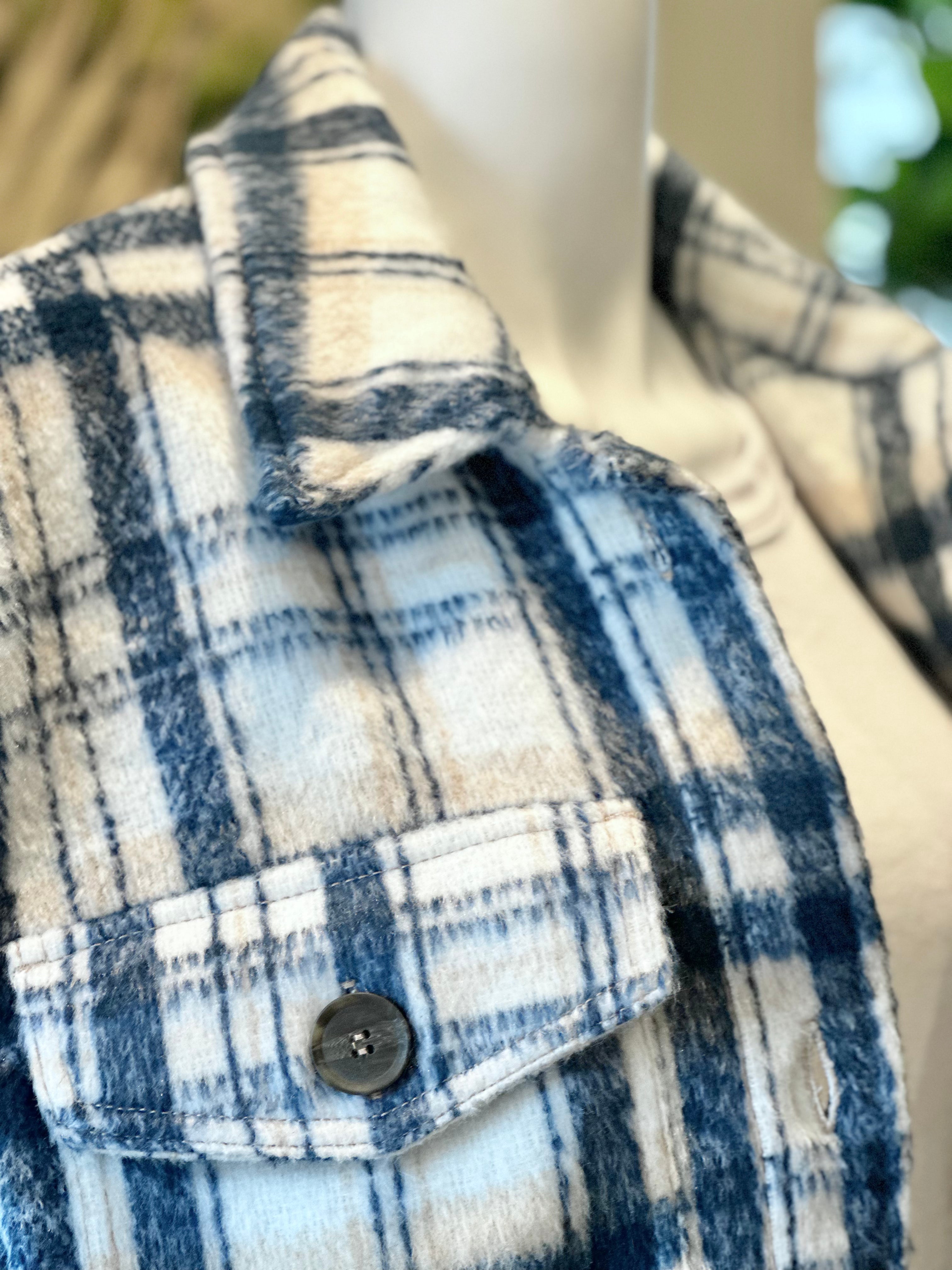 Plaid Brushed Flannel Shacket