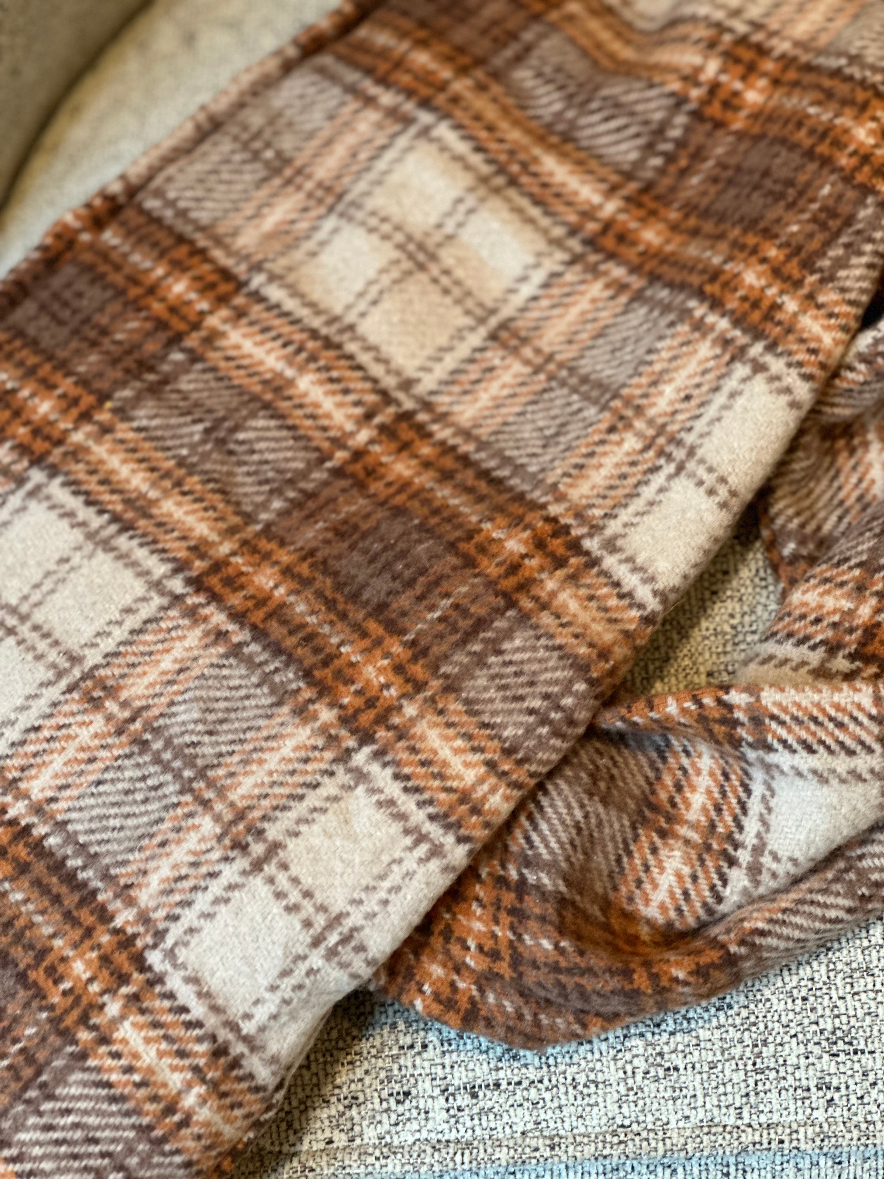 Plaid Shacket Lightweight BROWN