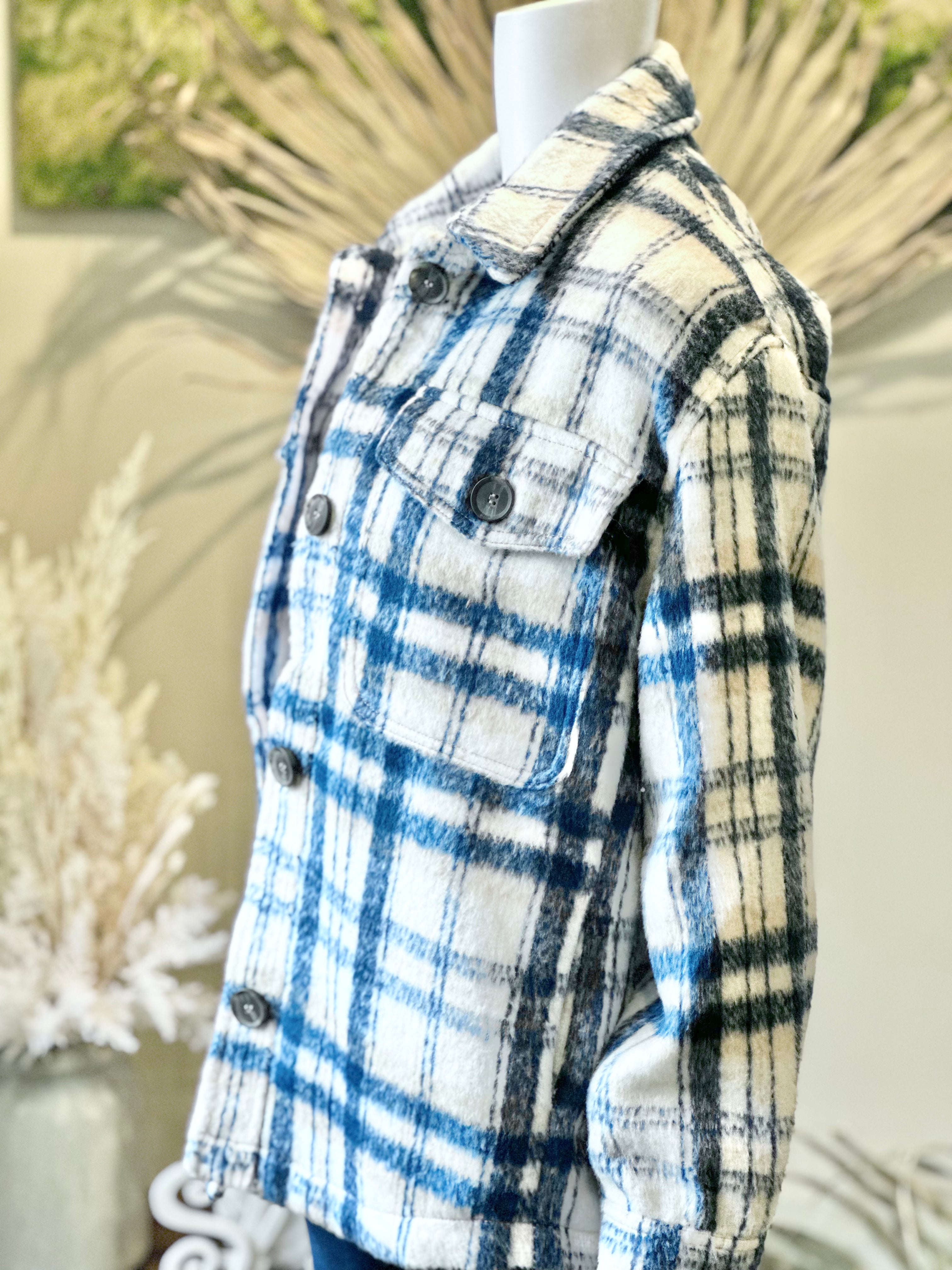 Plaid Brushed Flannel Shacket