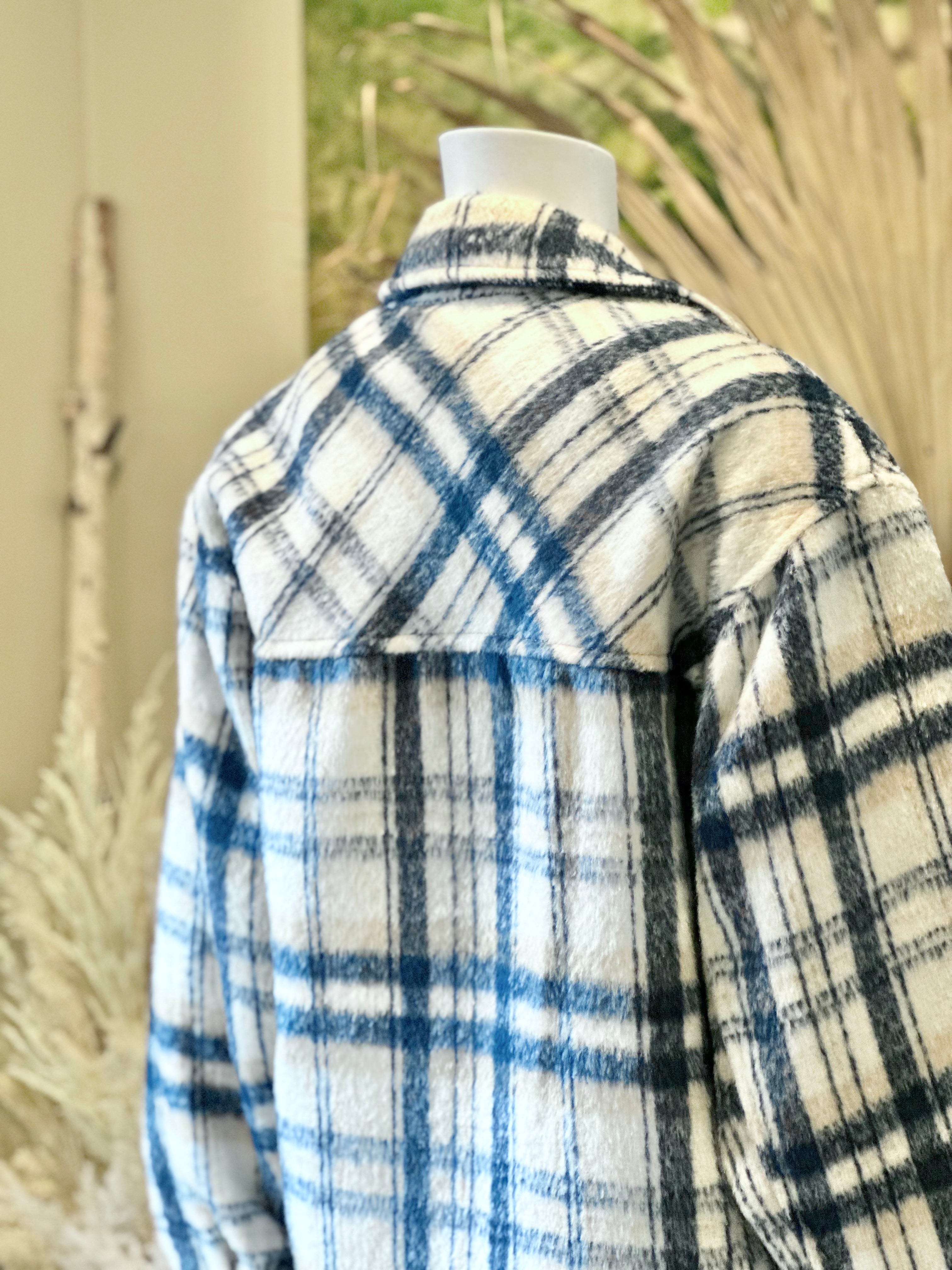 Plaid Brushed Flannel Shacket