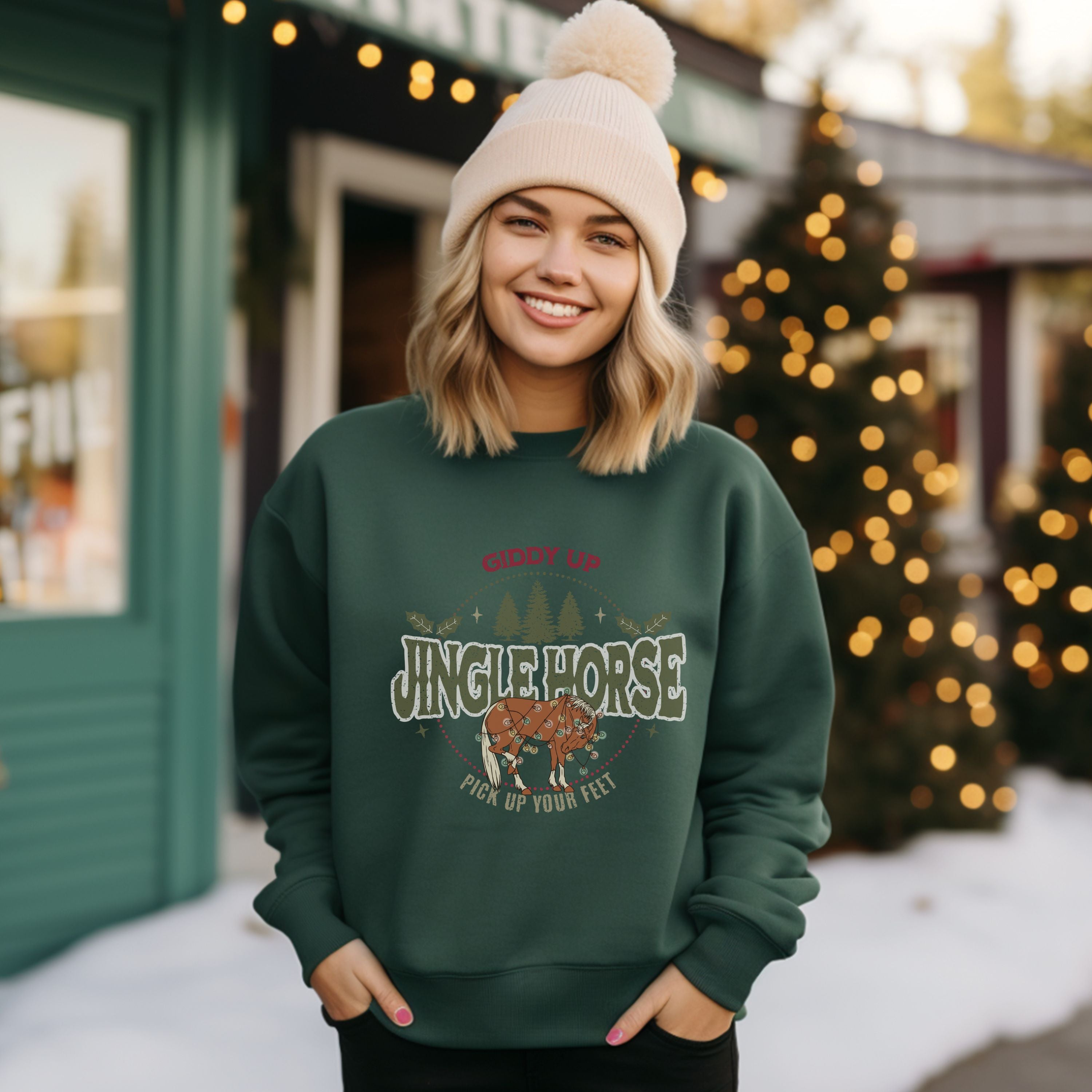 Giddy Up Jingle Horse Unisex Sweatshirt