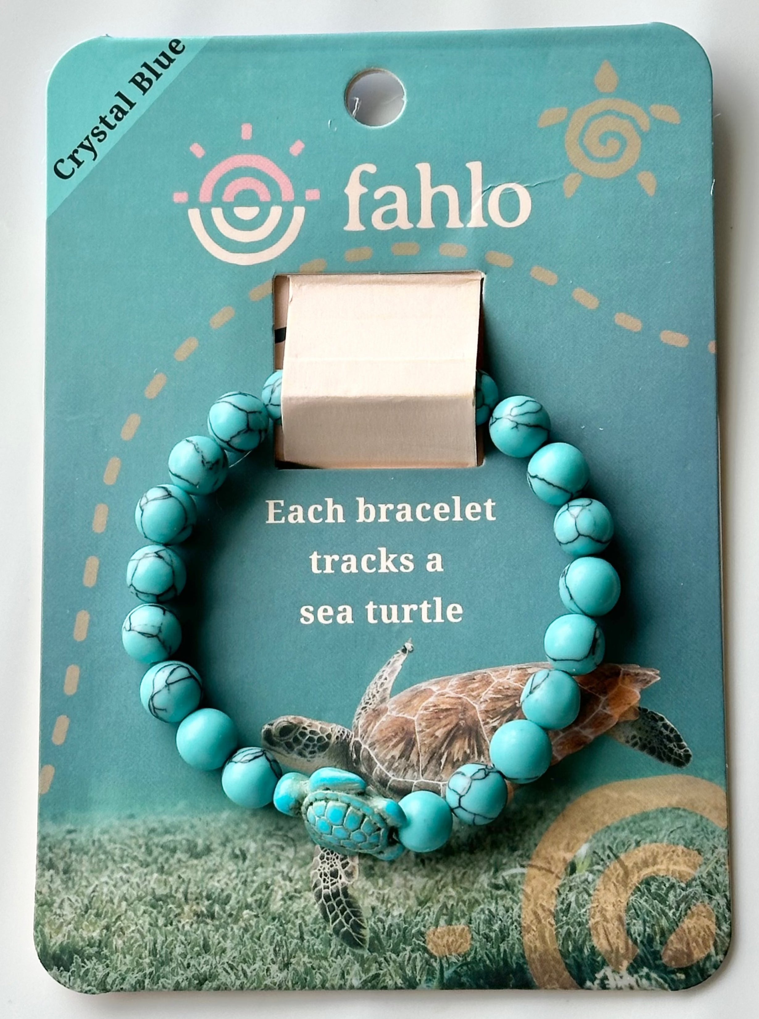 Turtle Tracker Bracelet JOURNEY-Crystal Blue