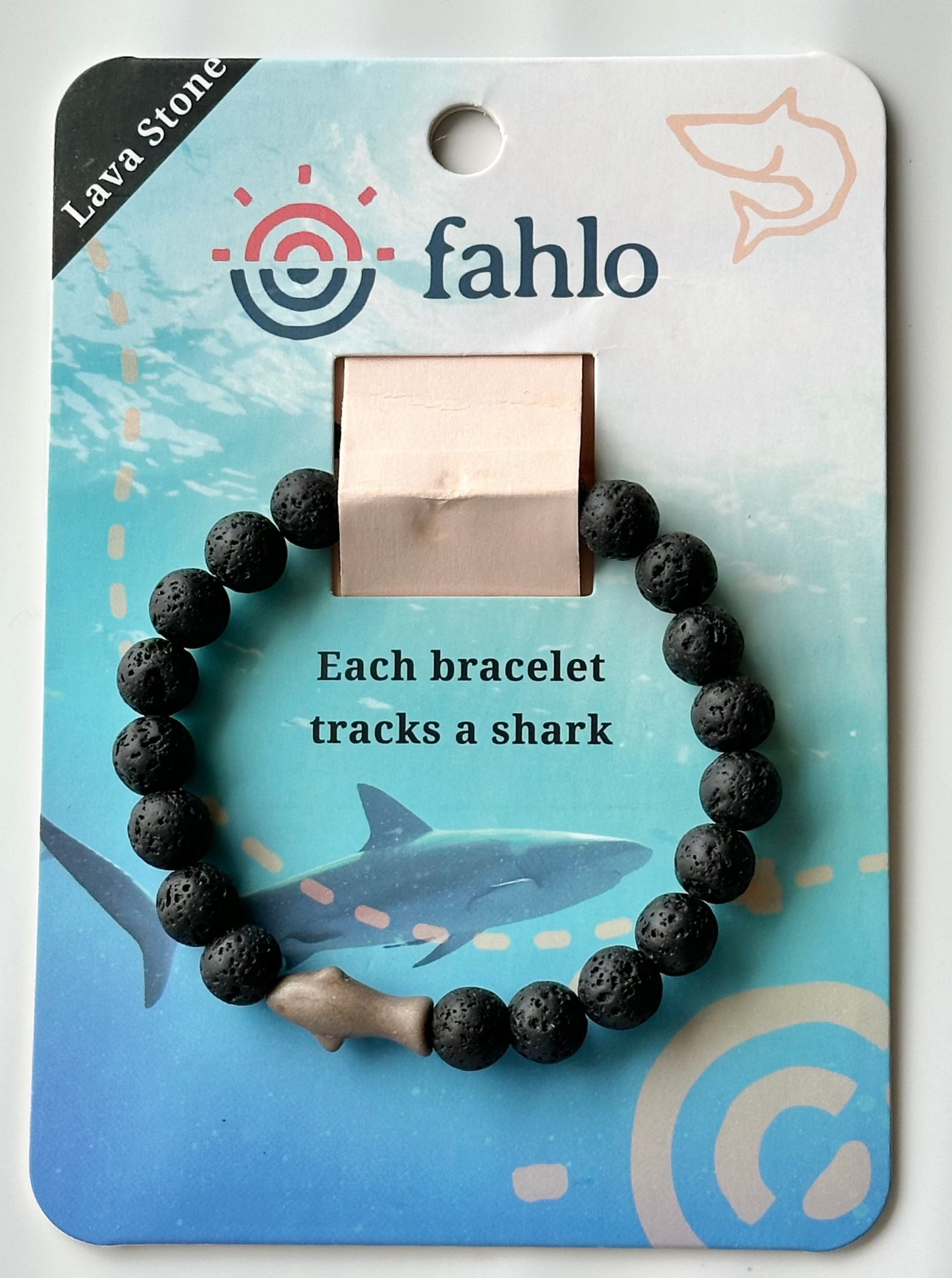 Shark Tracker Bracelet VOYAGE-Lava Stone