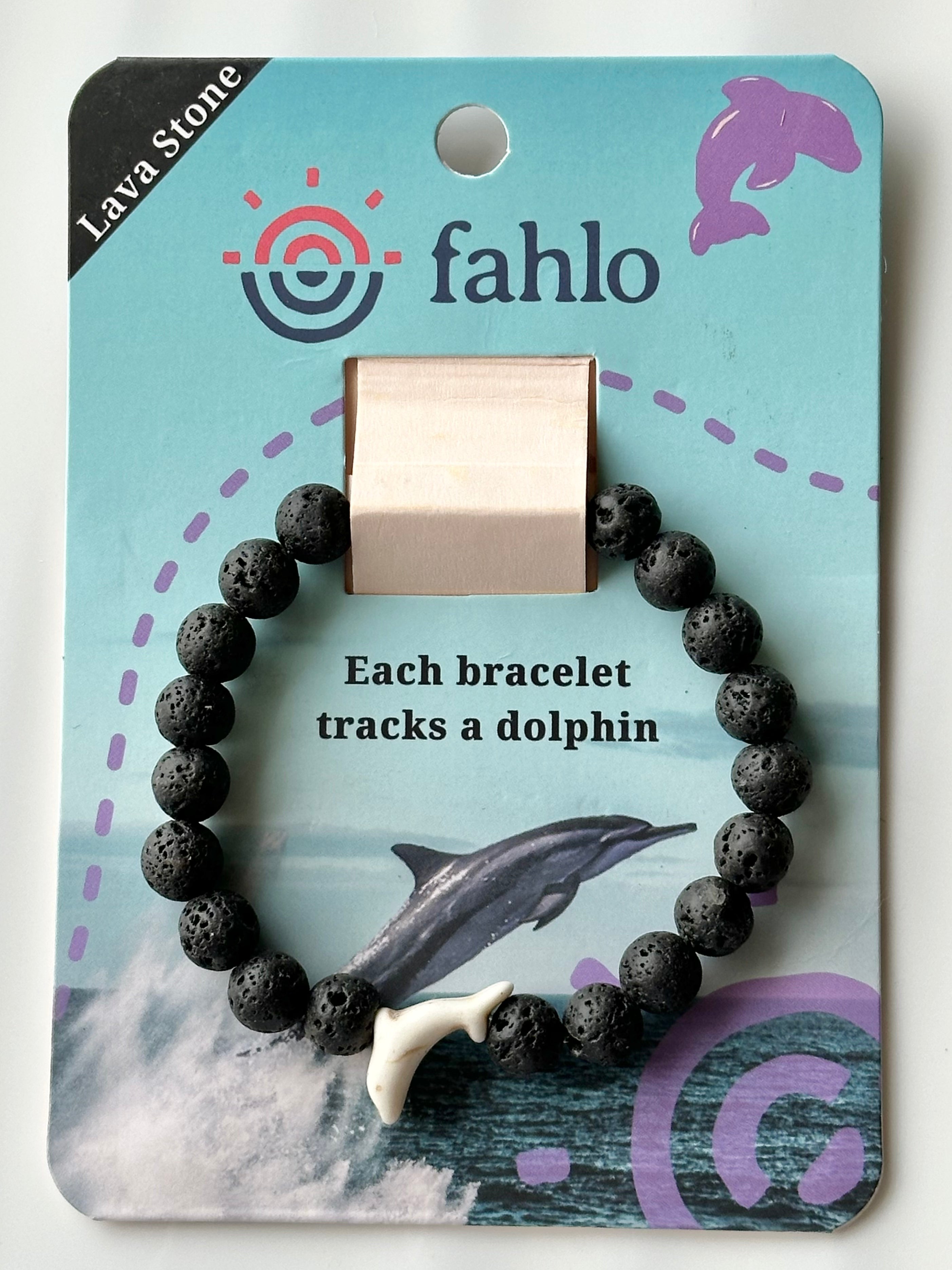 Dolphin Tracker Bracelet ODYSSEY-Lava Stone