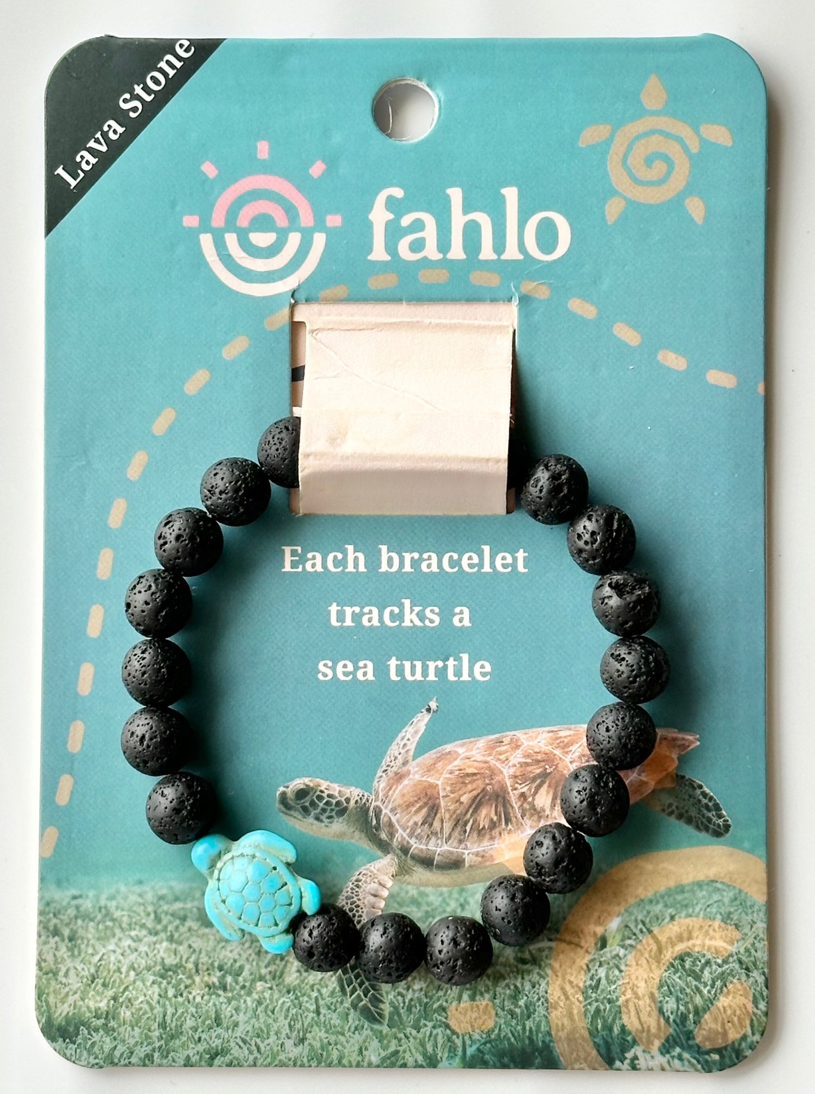 Turtle Tracker Bracelet JOURNEY-Lava Stone
