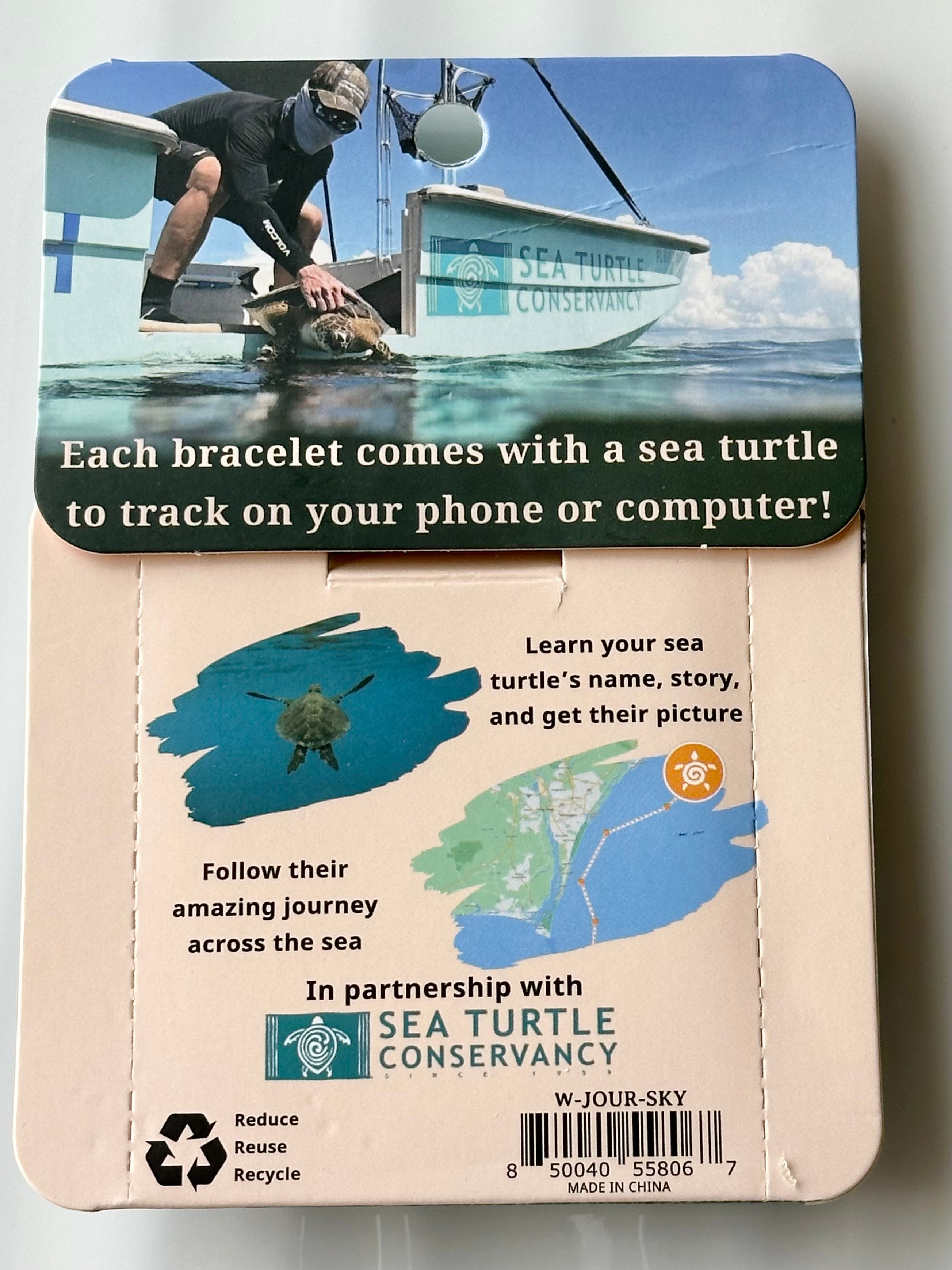 Turtle Tracker Bracelet JOURNEY-Sky Stone