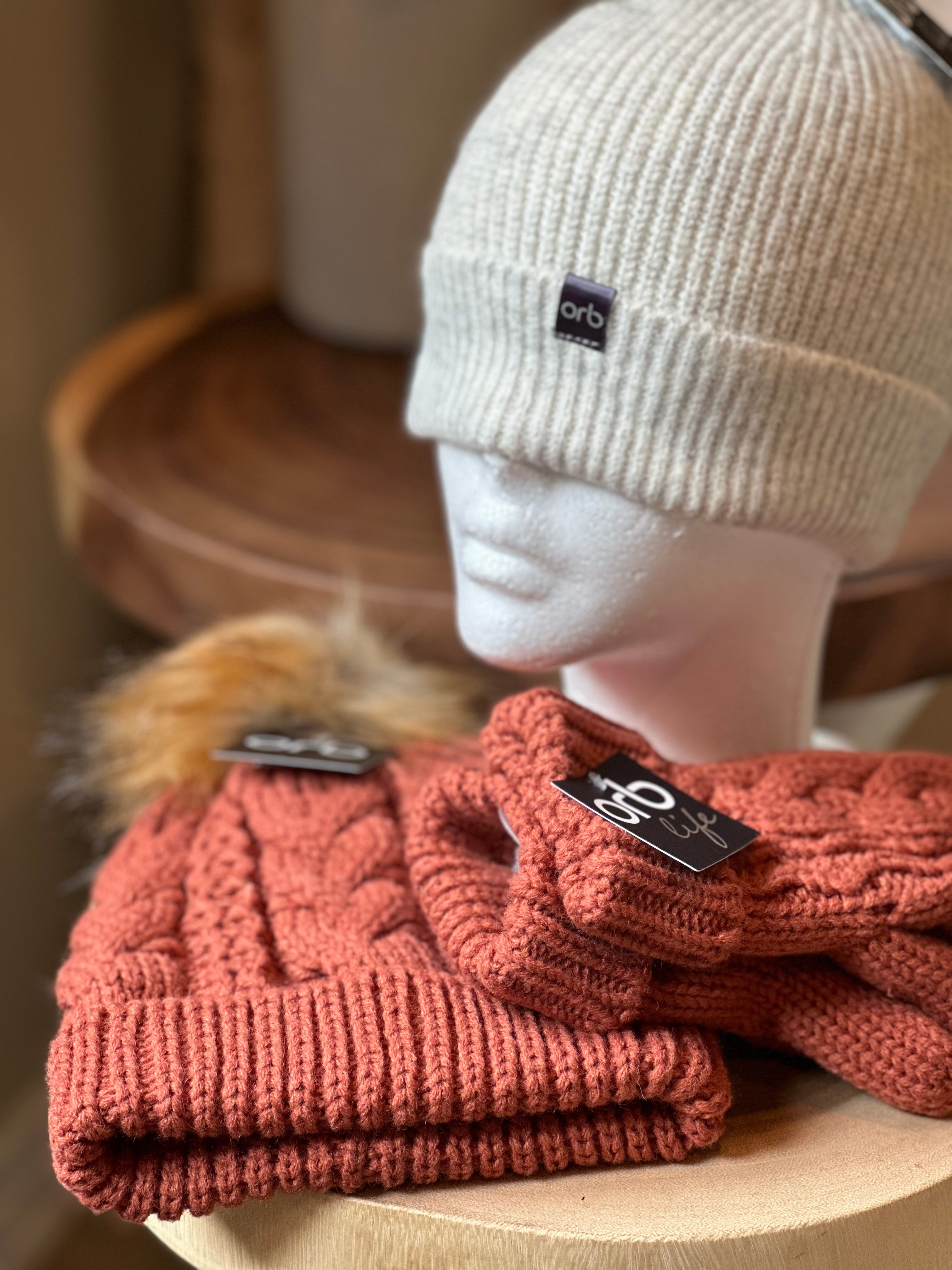 Mitten, Beanie & Toque Bundle ORB - Rust & Beige