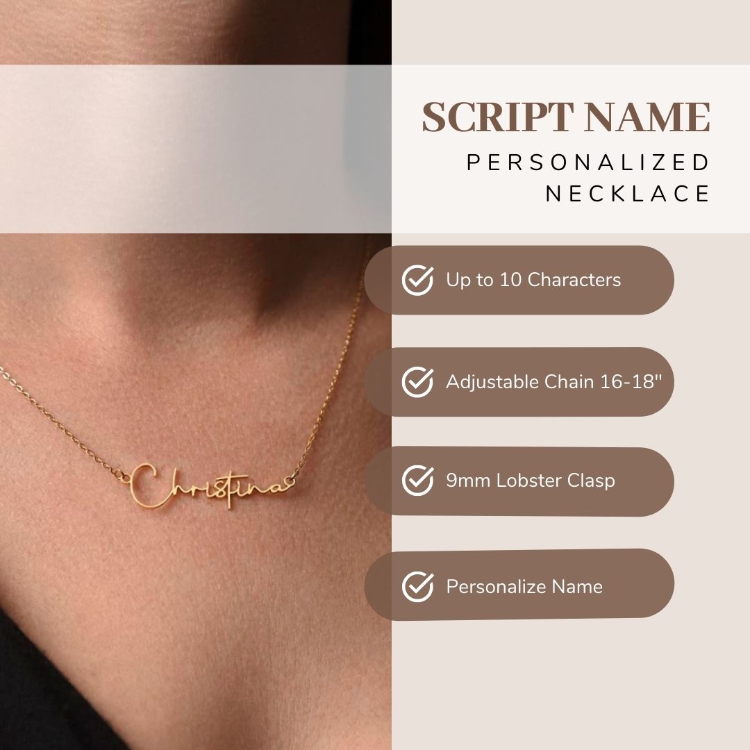 Personalized Name Necklace - Floral