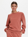 Ruffle Shoulder Pullover Sweatshirt