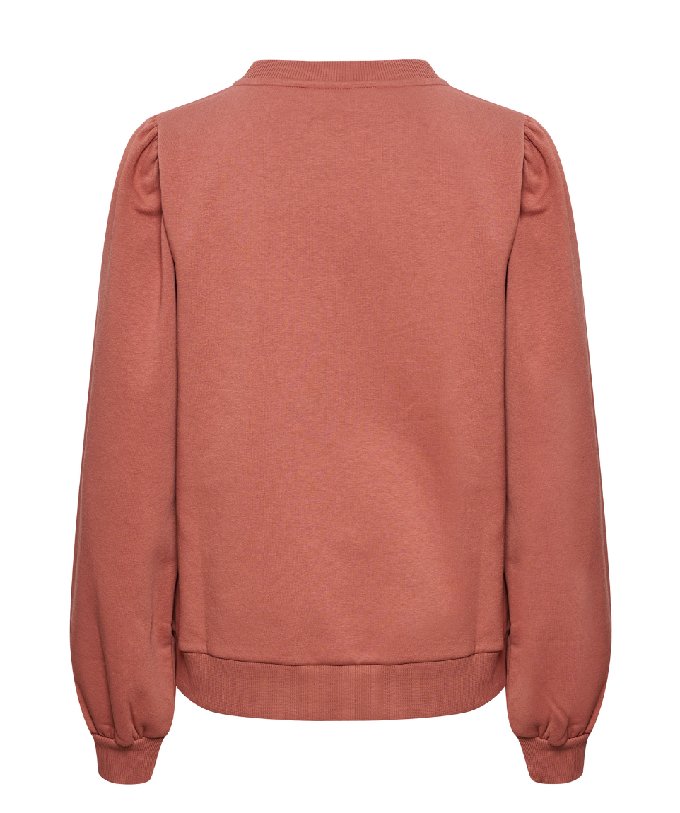 Dita Ruffle Shoulder Pullover Sweatshirt CEDAR