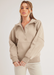 Funnel Neck Half Zip Sweatshirt