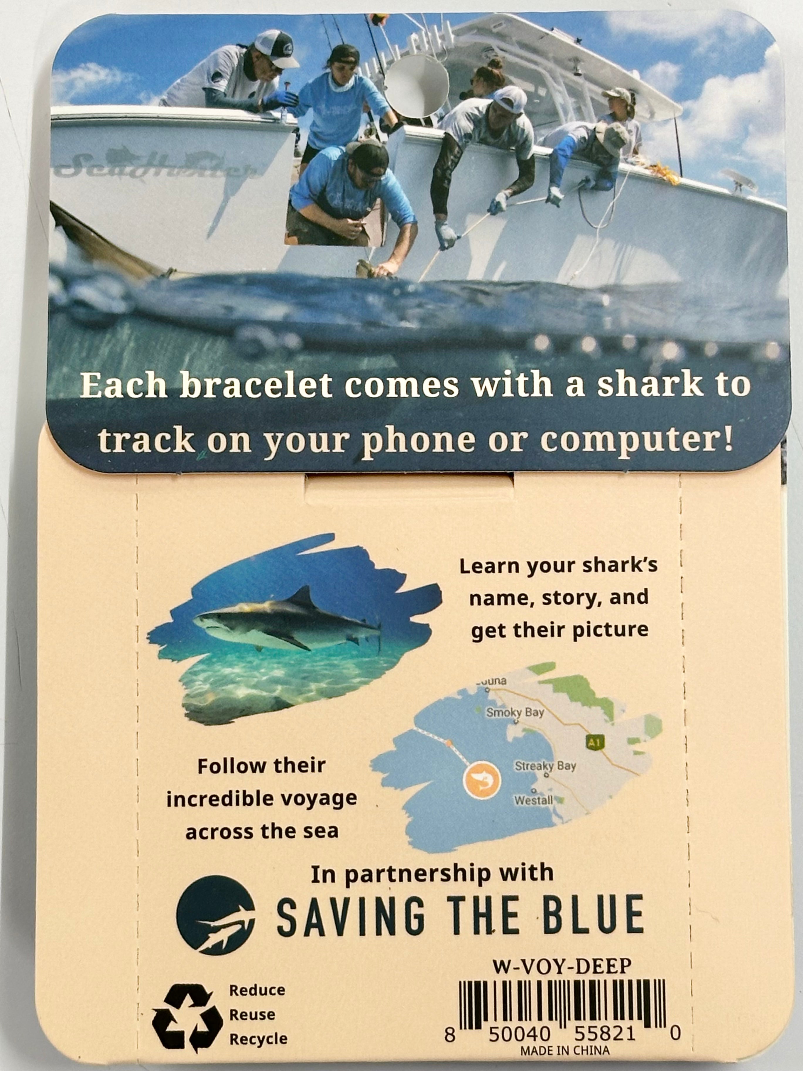 Shark Tracker Bracelet VOYAGE-Deep Blue