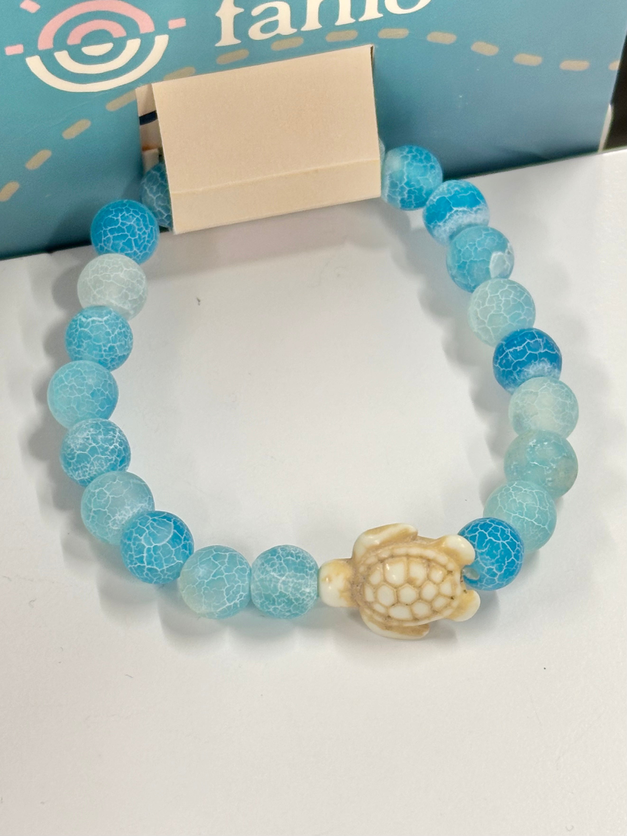 Turtle Tracker Bracelet JOURNEY-Aqua Blue