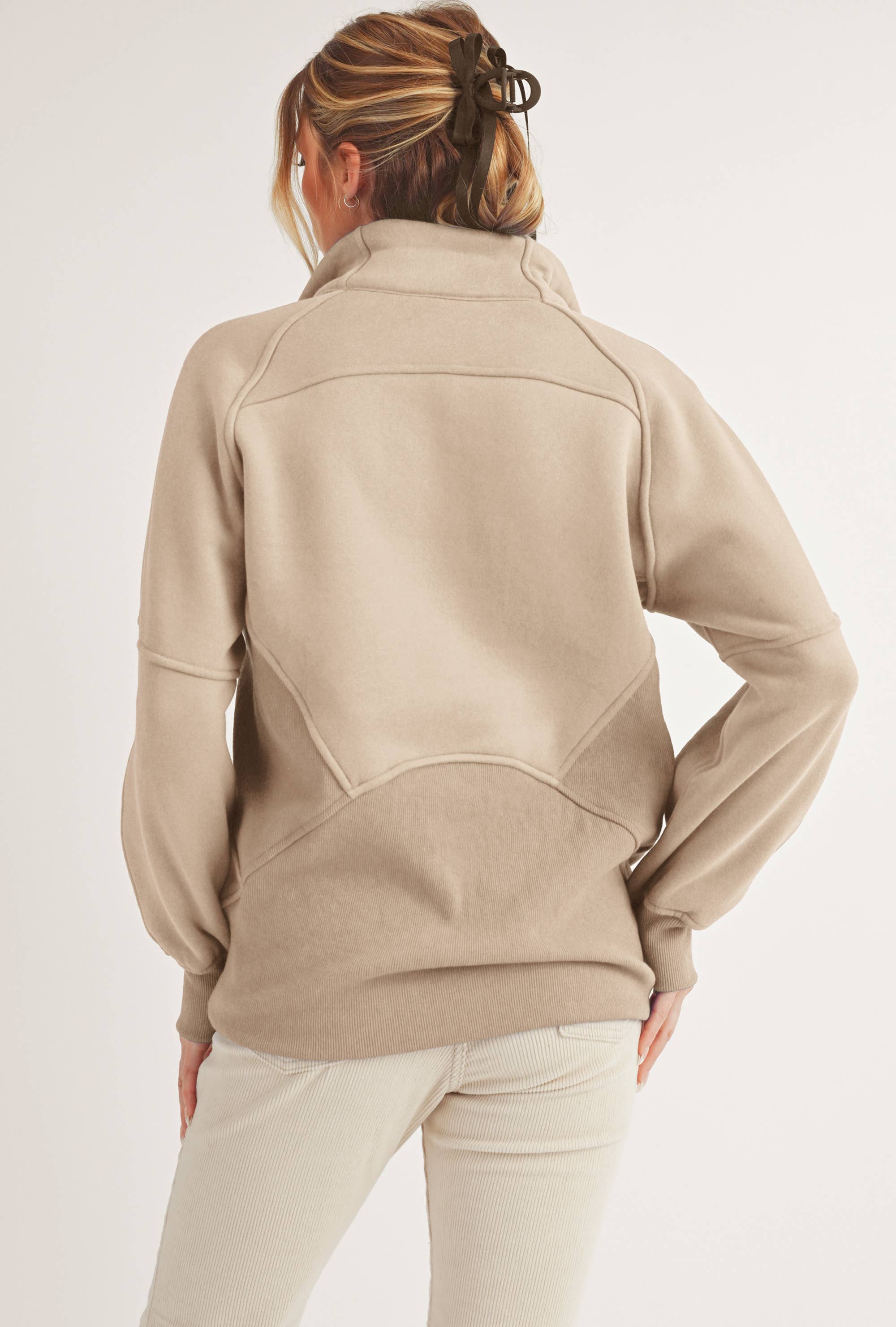 Funnel Neck Half Zip Sweatshirt OAT