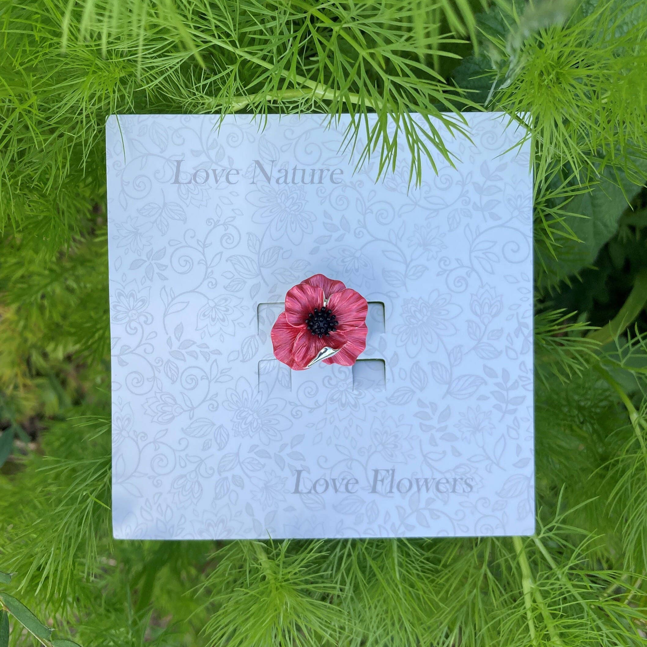 Poppy Red Flower Pin Lapel Brooch
