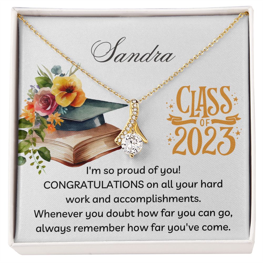 Class of 2023 Customized Name Card Necklace