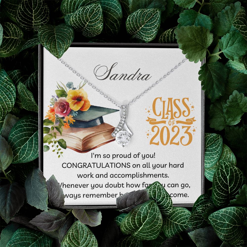 Class of 2023 Customized Name Card Necklace