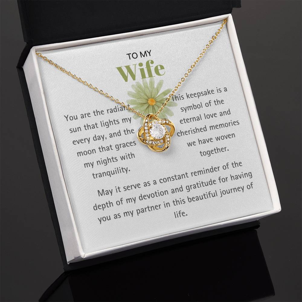 To My Wife Radiant Sun Necklace