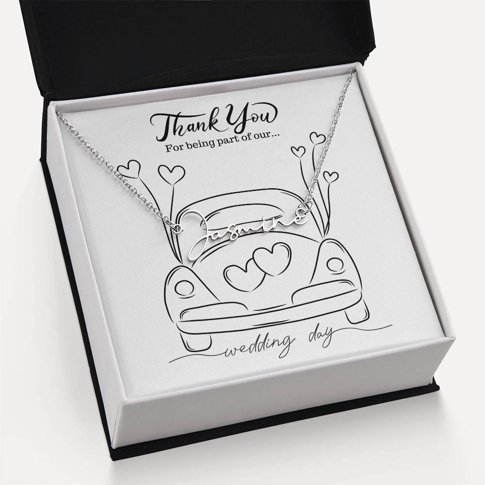 Part of Our Wedding Day Personalized Necklace