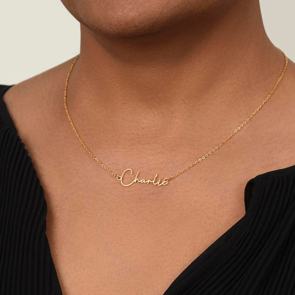 Personalized Name Necklace - Floral