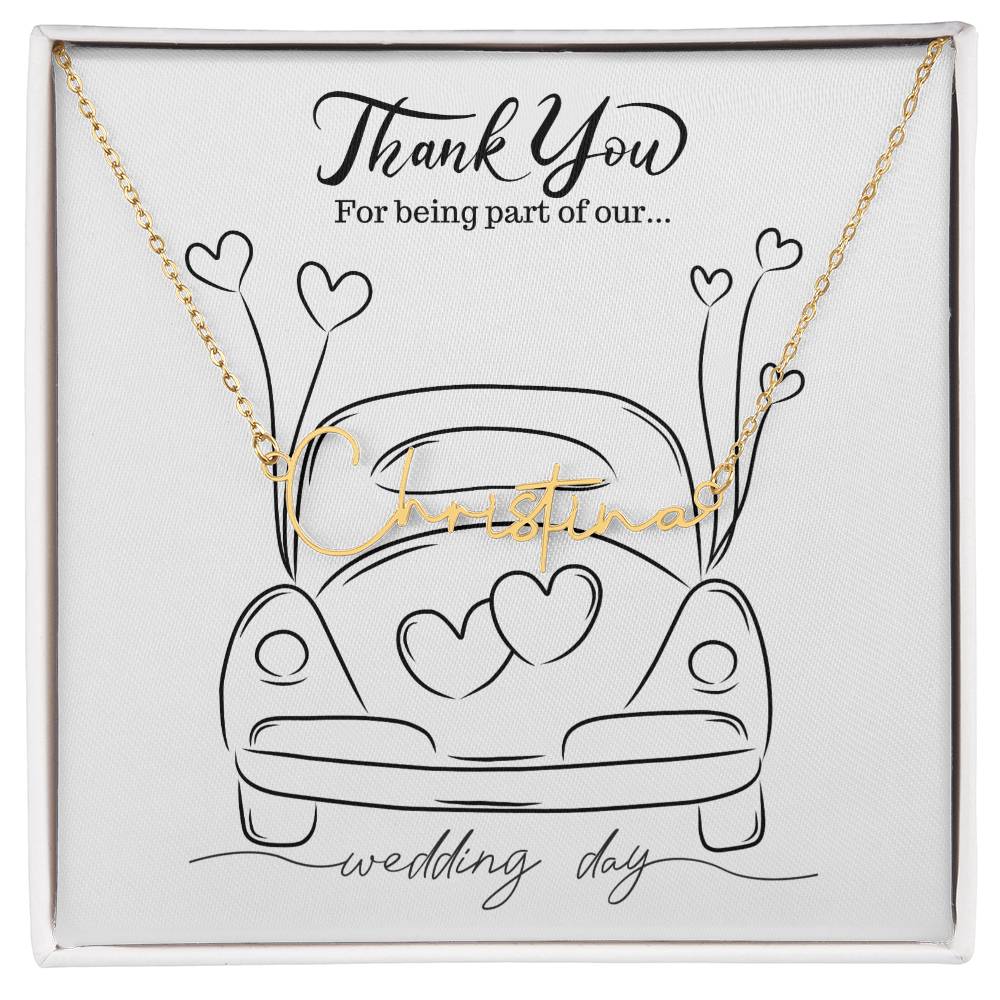 Part of Our Wedding Day Personalized Necklace